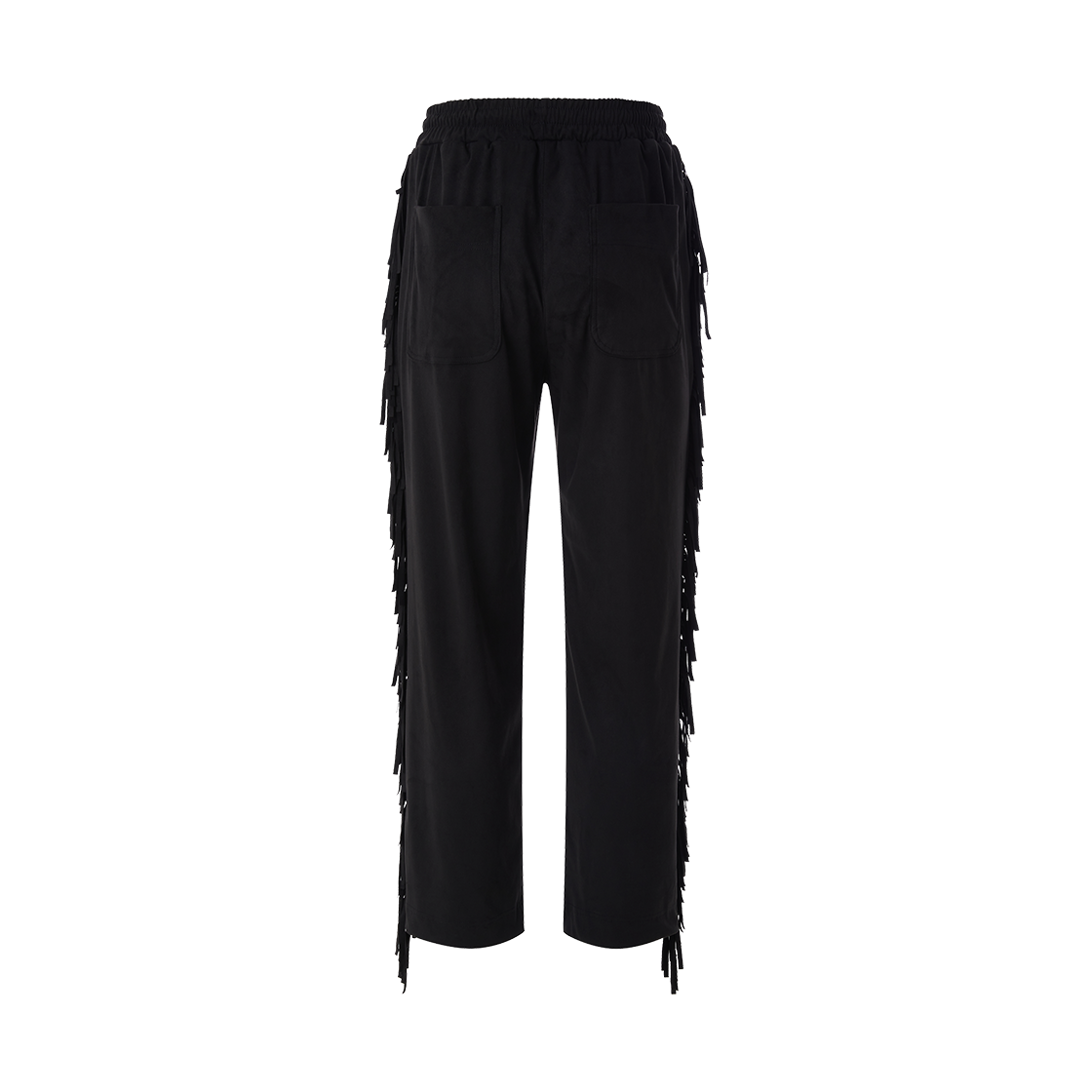 이프엘스 스웨이드 프린지 트랙 팬츠 블랙(If Else Suede Fringe Track Pants Black) - 2