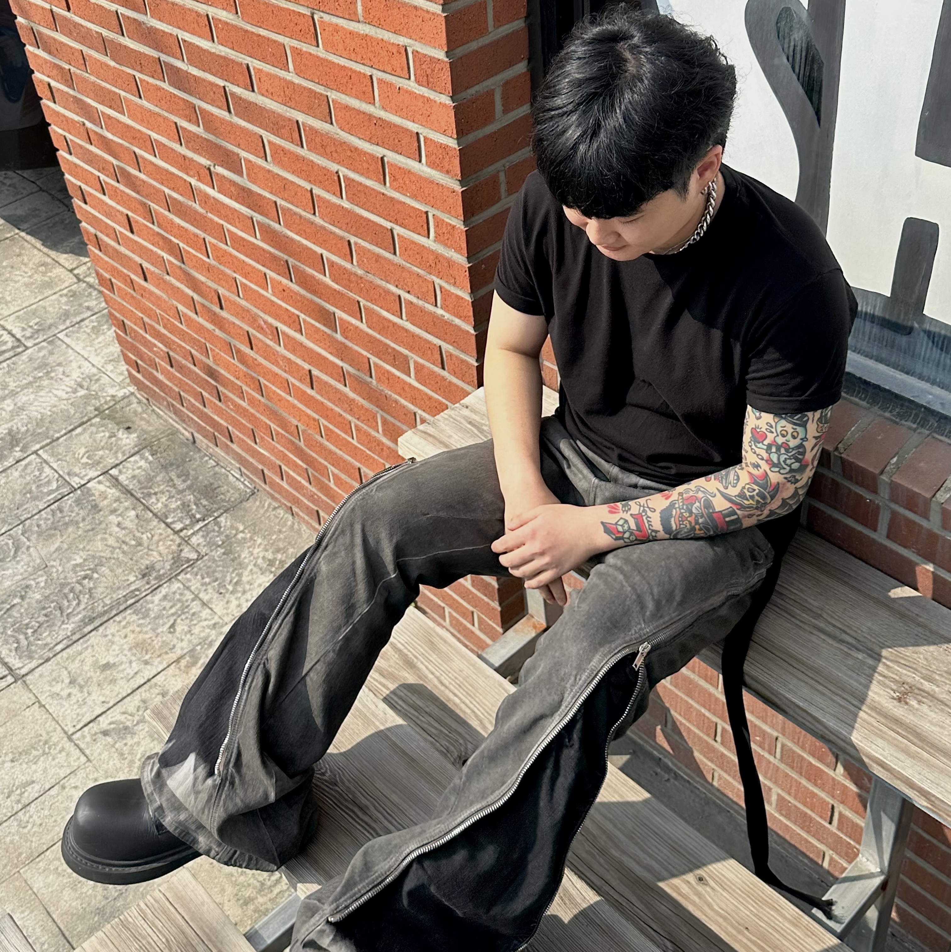 Balenciaga Steroid Derby Black 착용 스타일 - 2