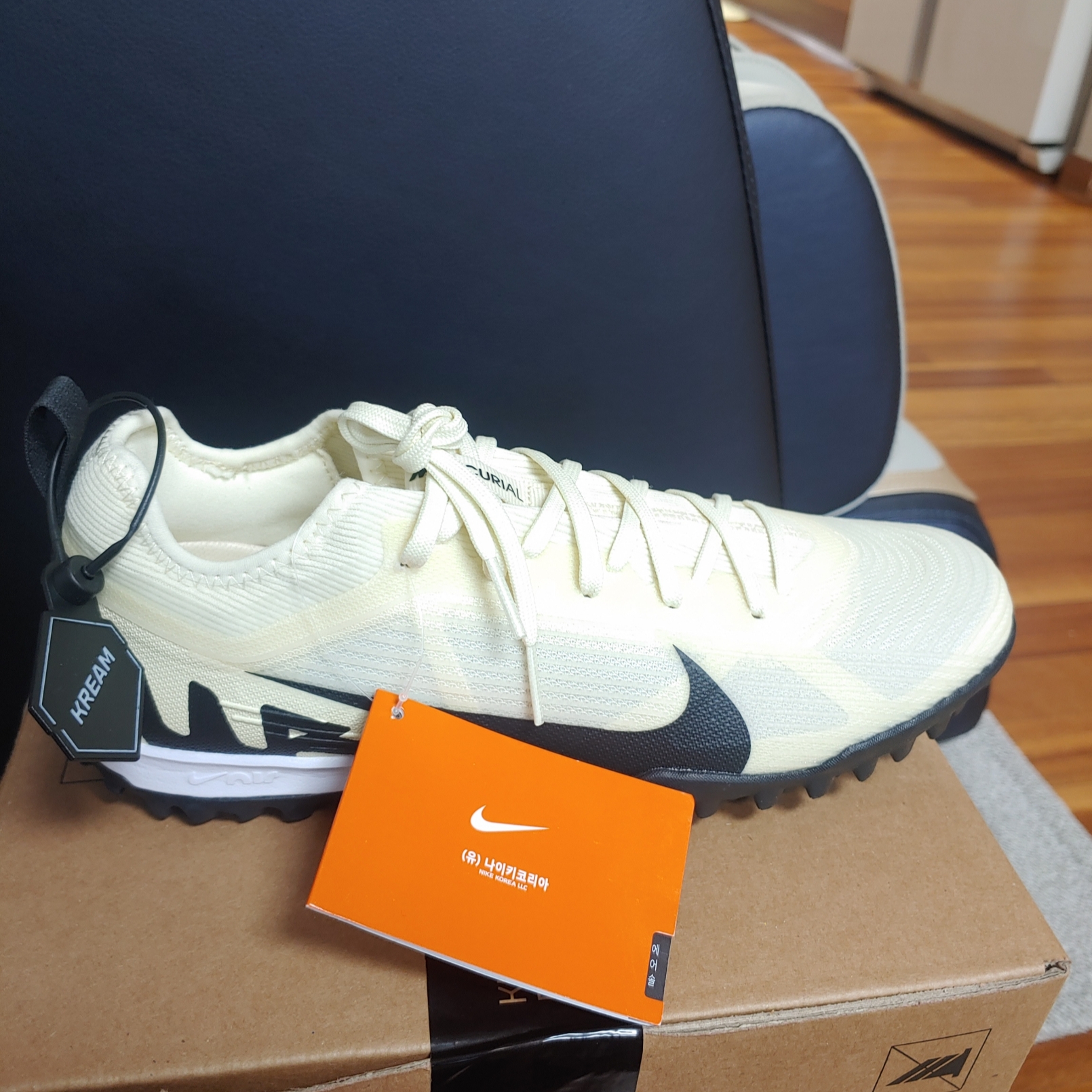 Nike Zoom Mercurial Vapor 15 Pro TF Lemonade Black 착용 스타일 - 1