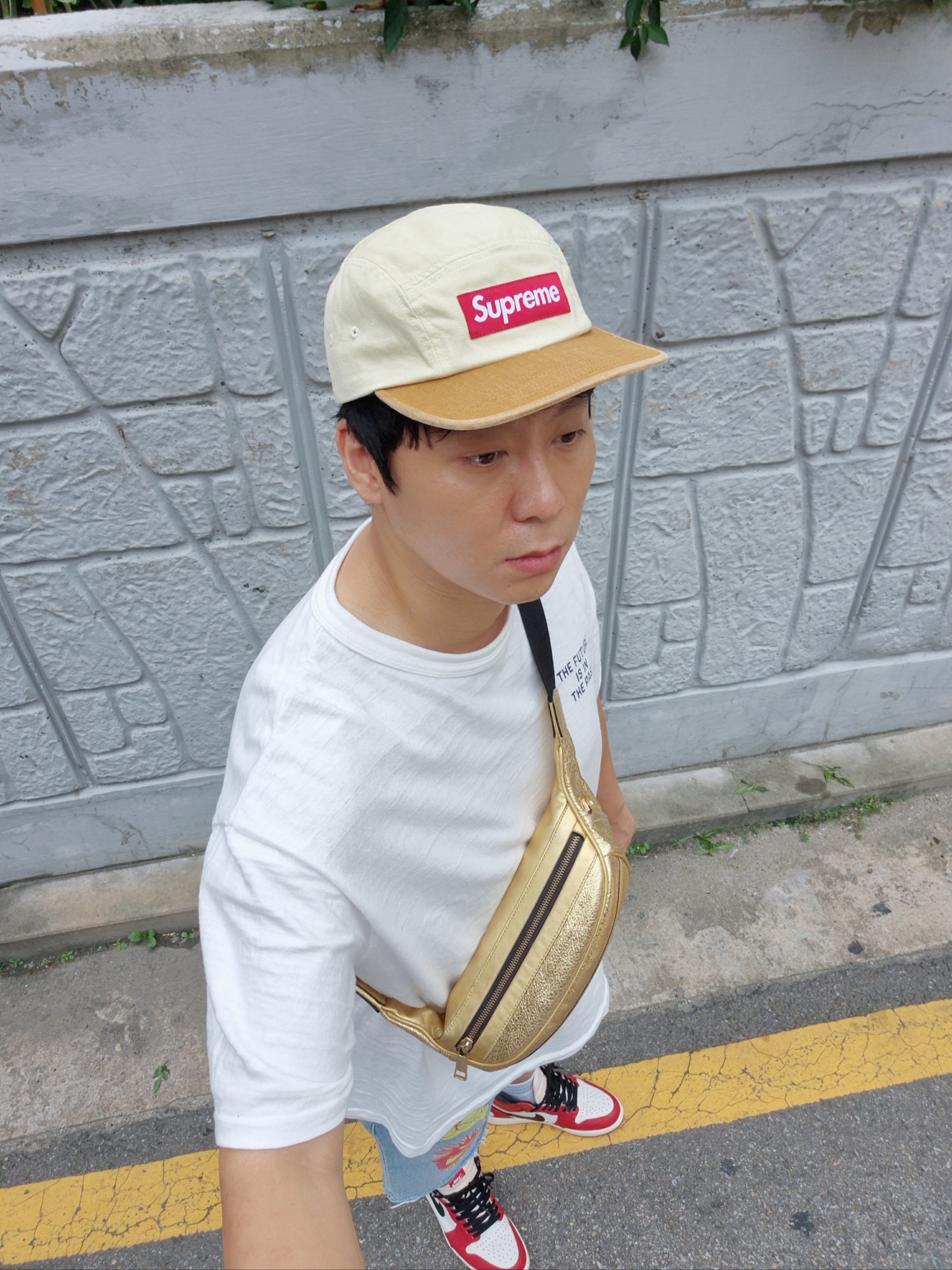 Supreme Pigment 2-Tone Camp Cap Natural - 24SS, Jordan 1 Retro High OG Chicago 2022 착용 스타일 - 1