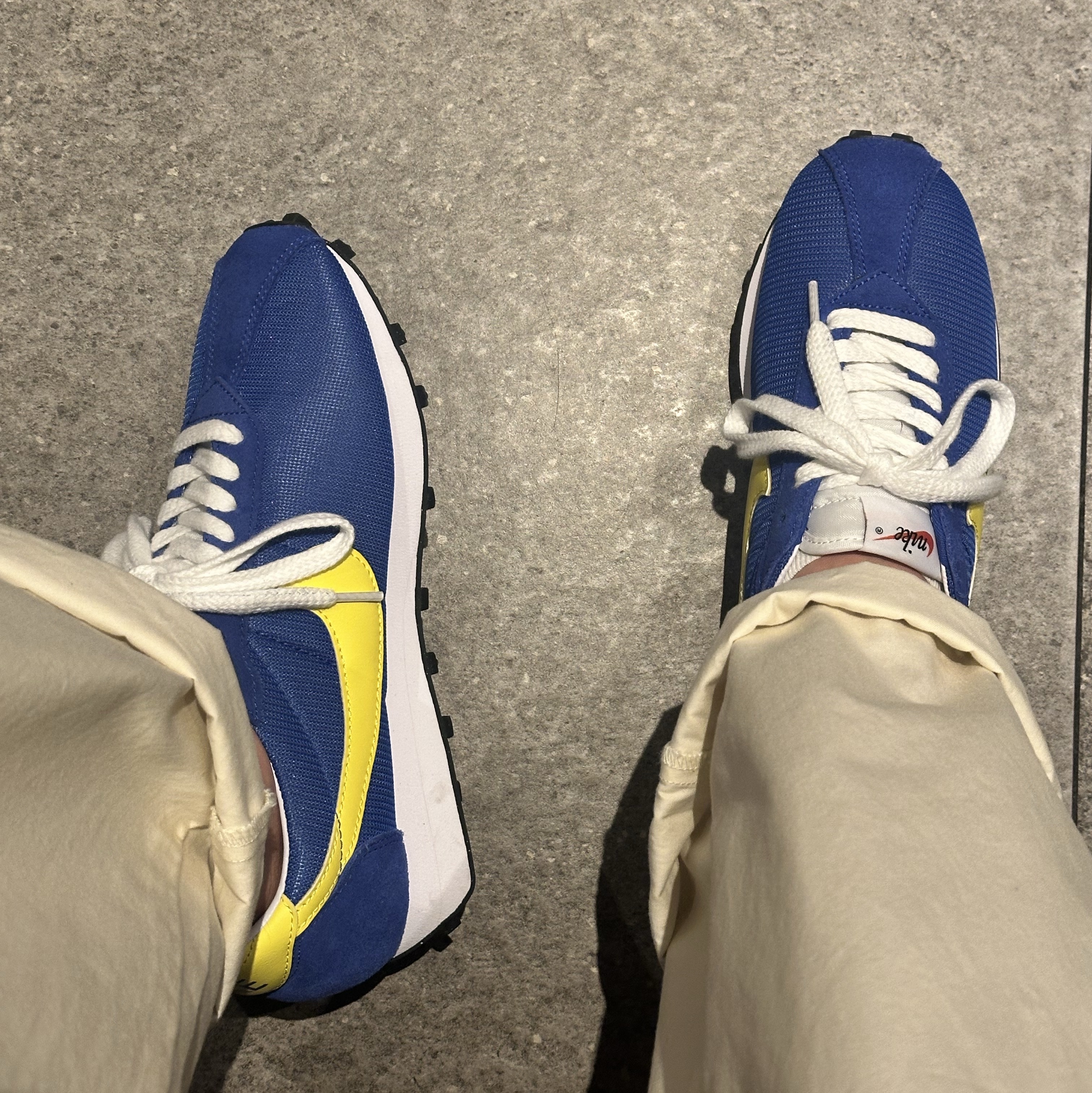 Nike LD-1000 SP Game Royal and Opti Yellow 착용 스타일