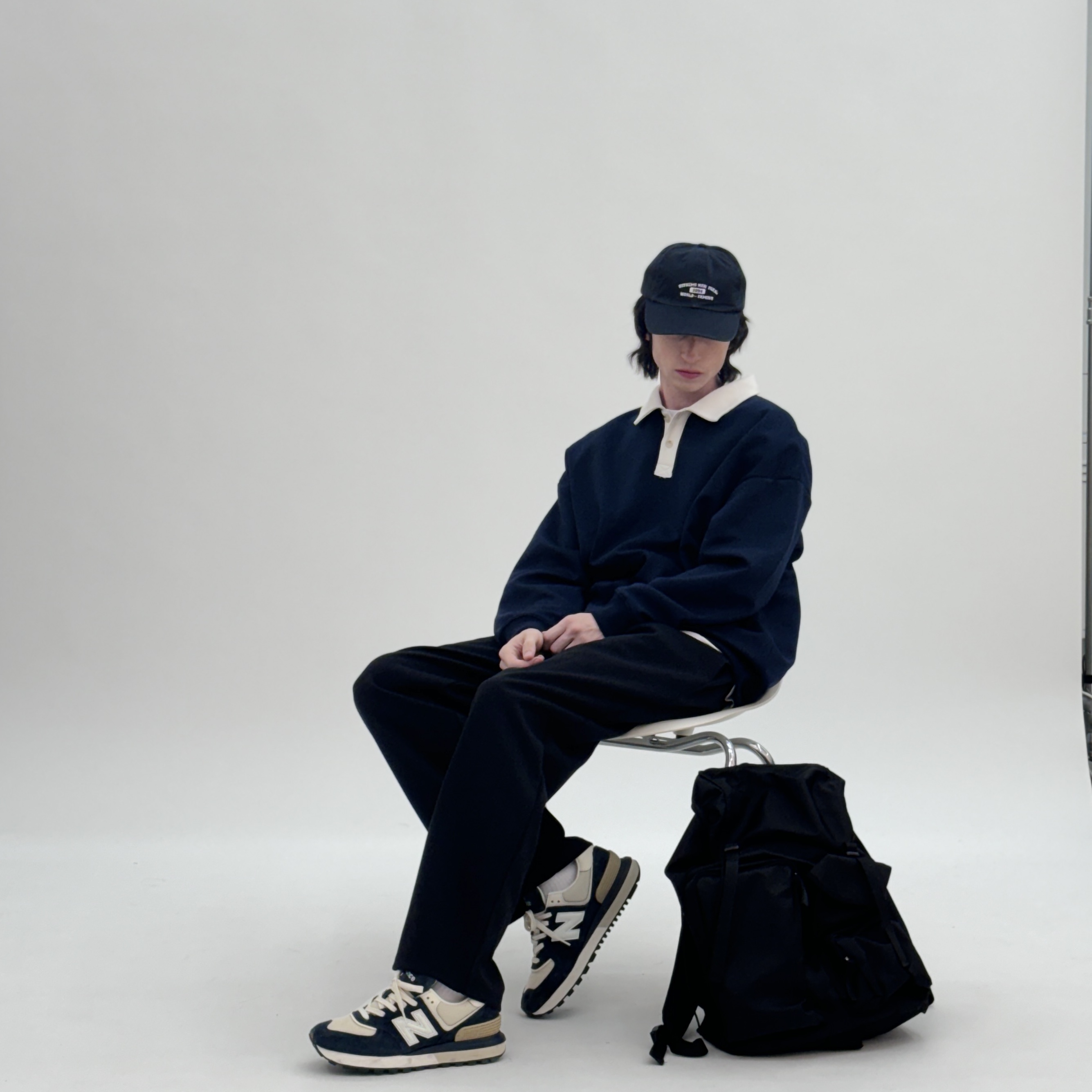 Supreme New York Arc 6-Panel Black - 24SS 착용 스타일