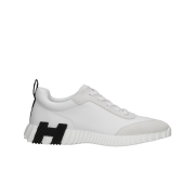 Hermes Bouncing Sneakers Calfskin Suede Goatskin & Blanc