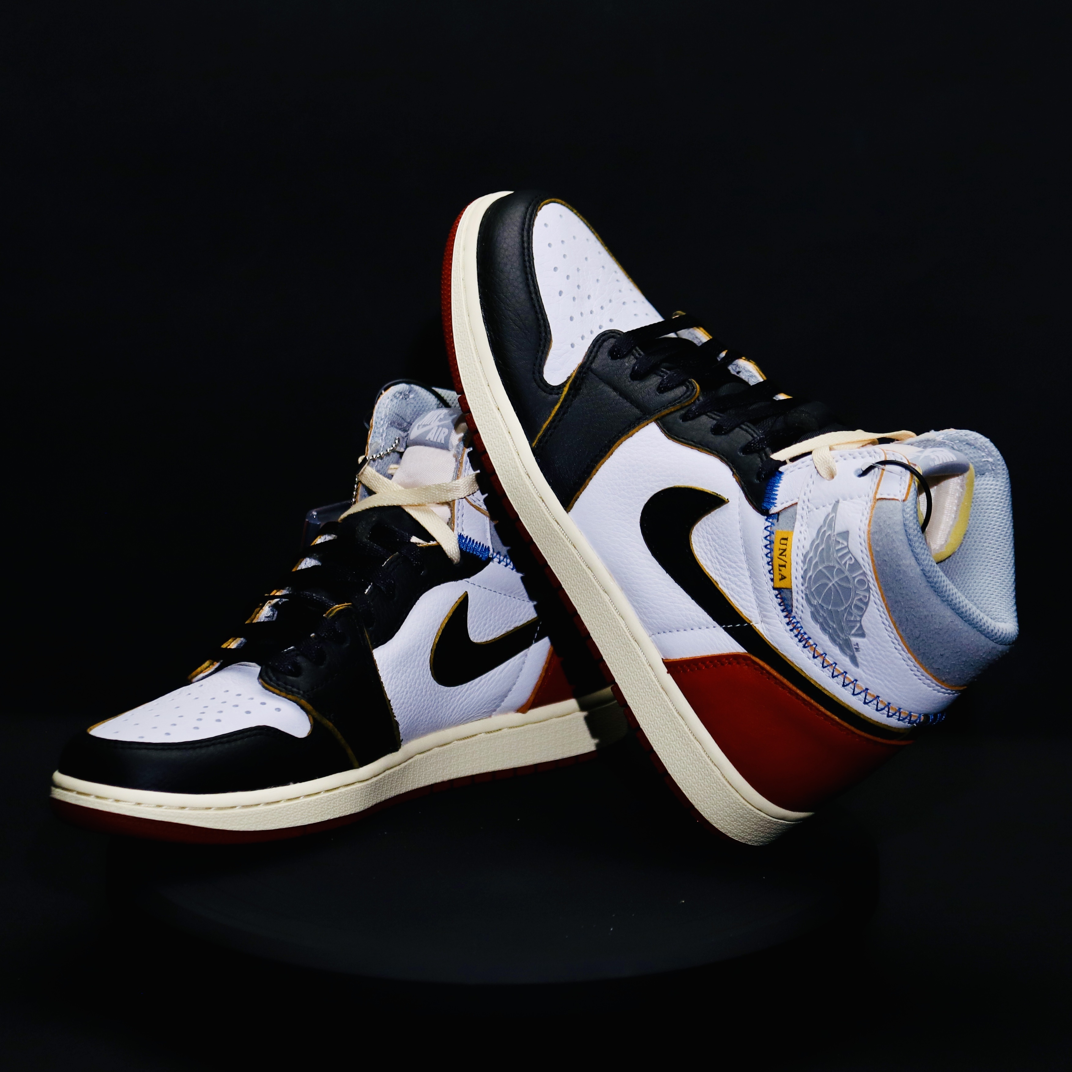 Jordan 1 x Union Retro High Black Toe, Nike Air Dunk Jumbo Medium Olive 착용 스타일 - 3