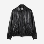 Customellow Fake Leather Leather Jacket Black