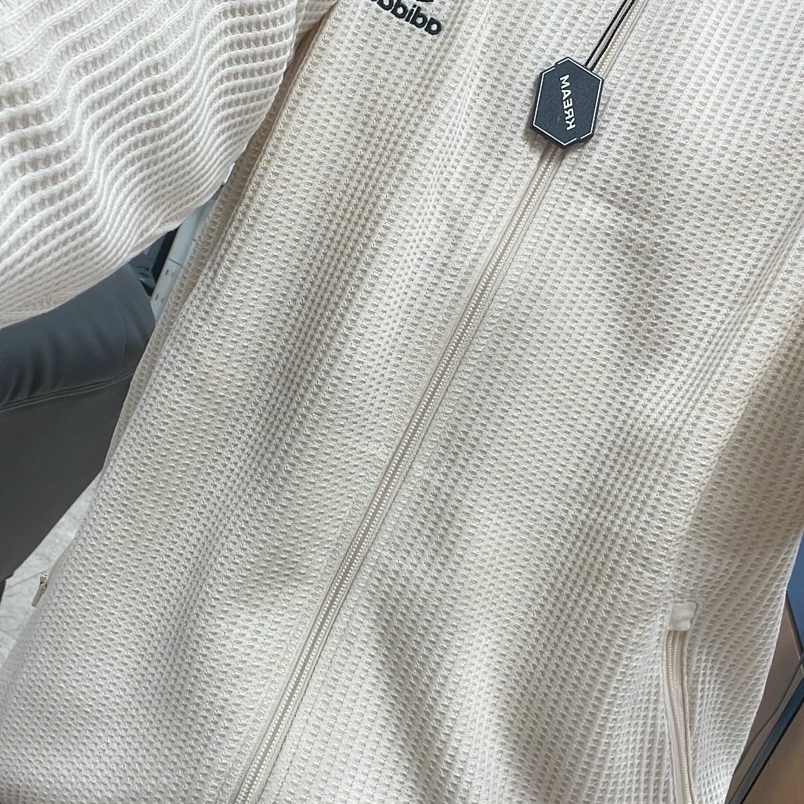 Adidas Waffle Beckenbauer Track Top Wonder White - KR Sizing 착용 스타일