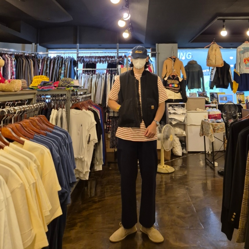 Carhartt WIP Organic Cotton Dearborn Canvas Detroit Jacket Black Rinsed - Spring 착용 스타일