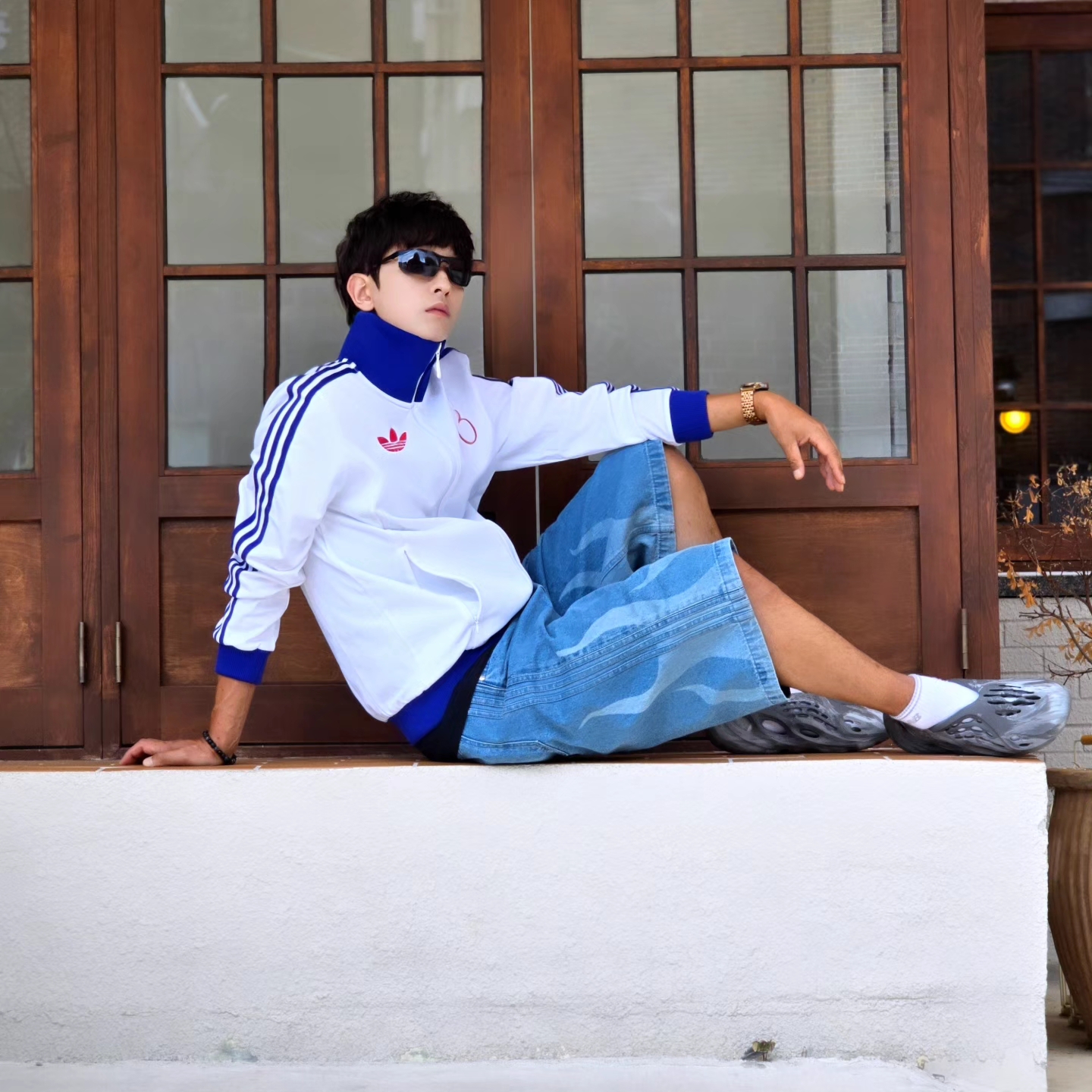 Adidas Jude Bellingham Sports Jacket White - US Sizing, Adidas Jude Bellingham Sports Jacket White - KR Sizing 착용 스타일 - 10