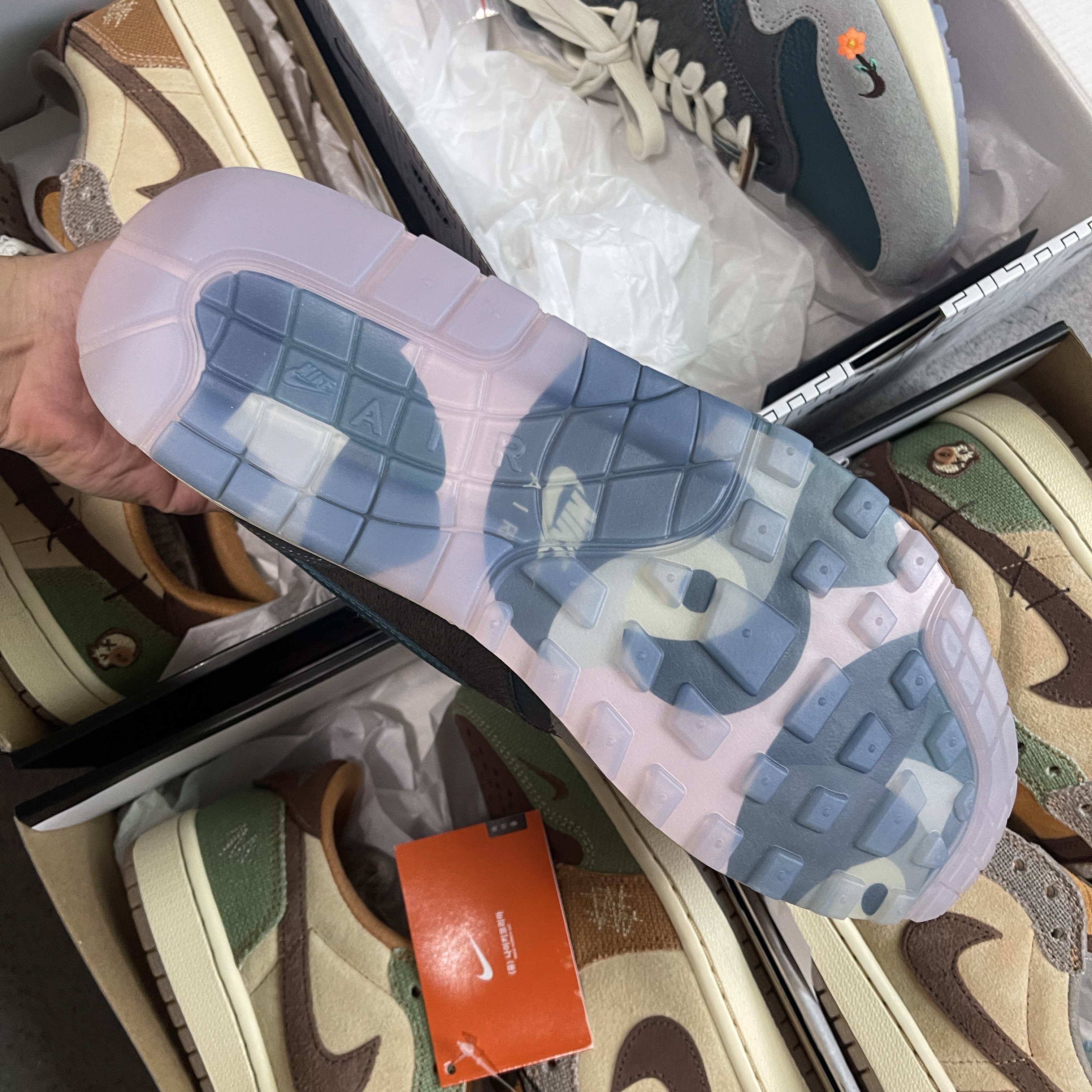 Nike x Kasina Air Max 1 SP Won-Ang Particle Grey 착용 스타일 - 3