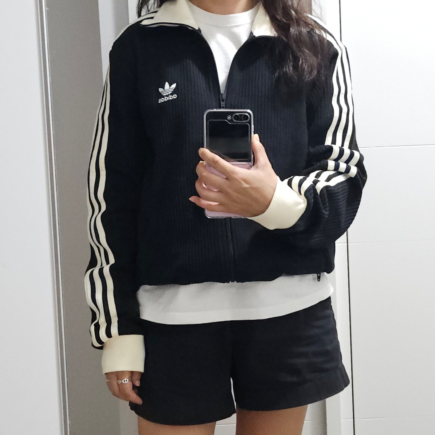 Adidas Waffle Beckenbauer Track Top Black - KR Sizing 착용 스타일