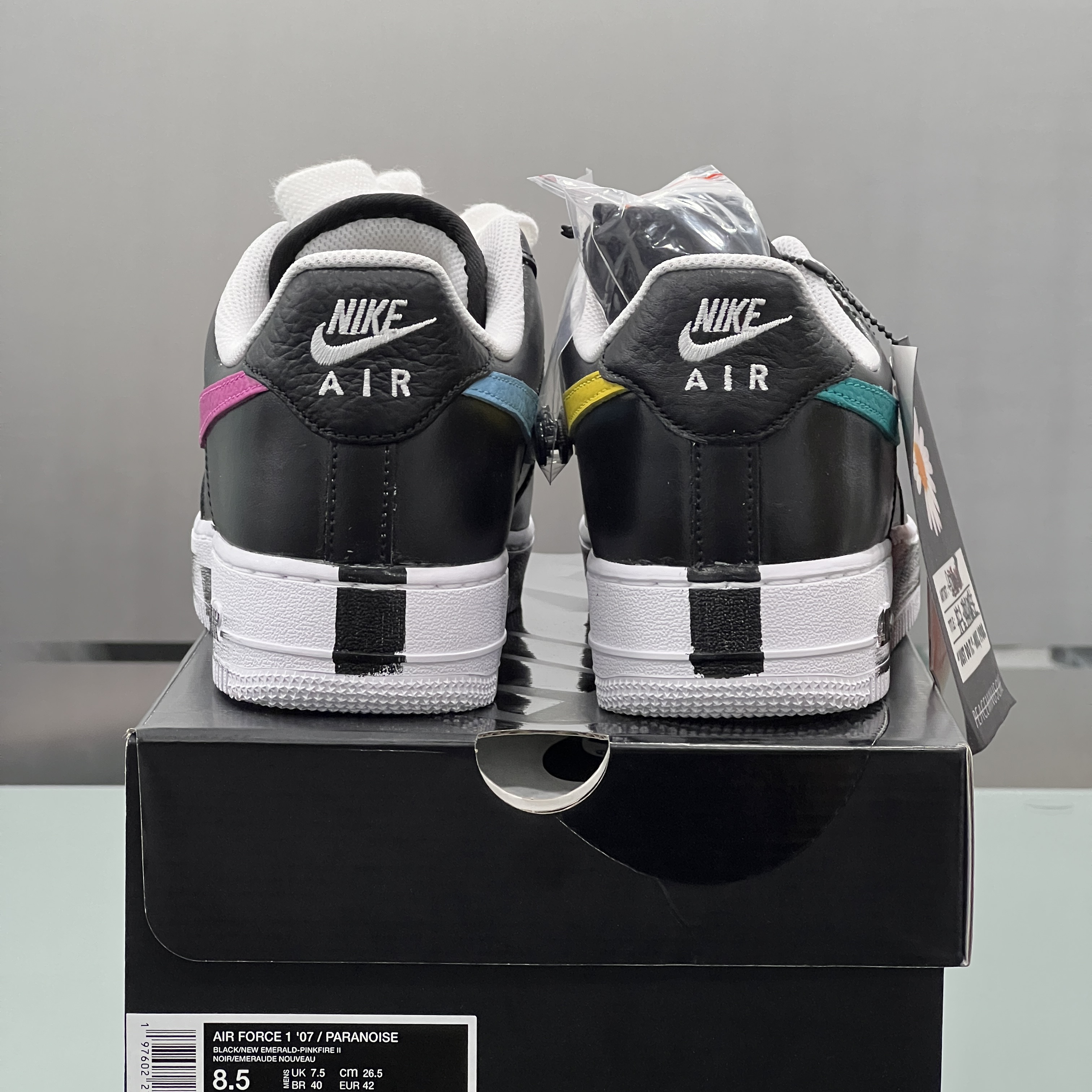 Nike x Peaceminusone Air Force 1 Low Para-Noise 3.0 Black and Multicolor 착용 스타일 - 4
