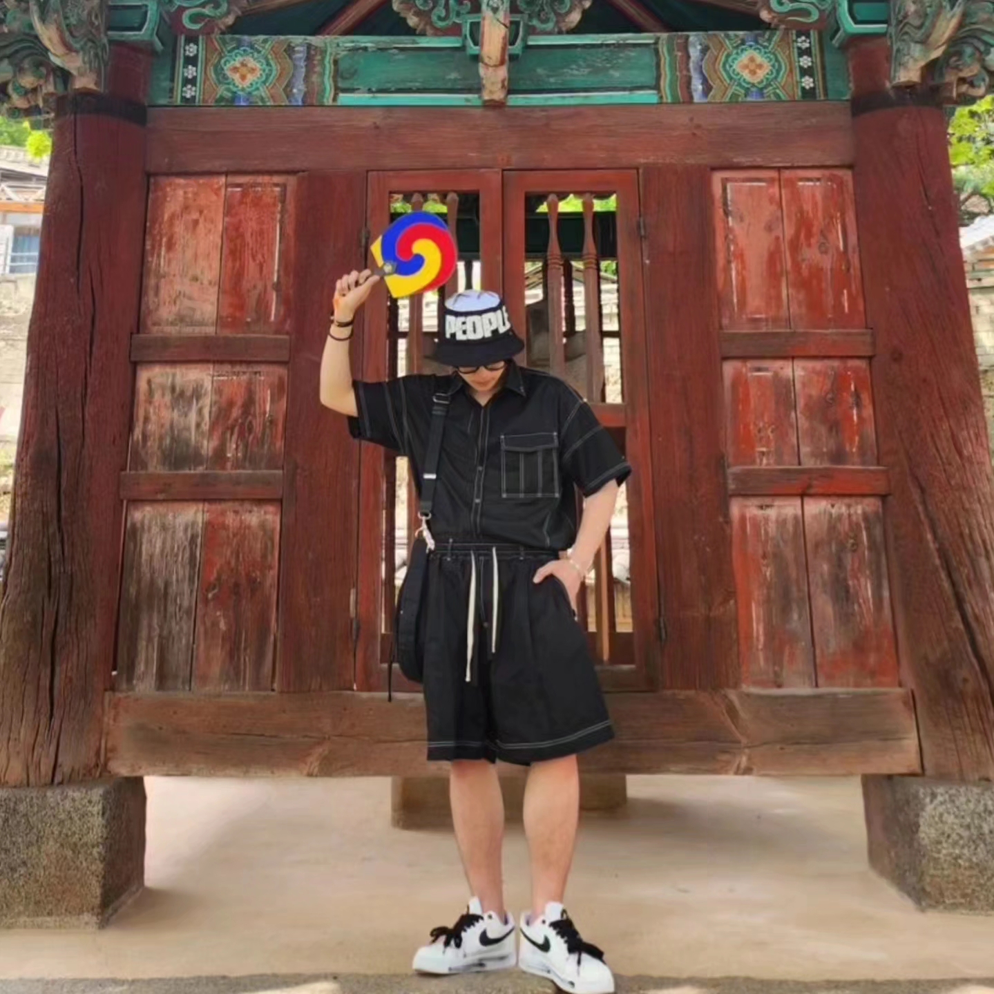 Nike x Peaceminusone Air Force 1 Low Para-Noise 2.0 착용 스타일 - 4