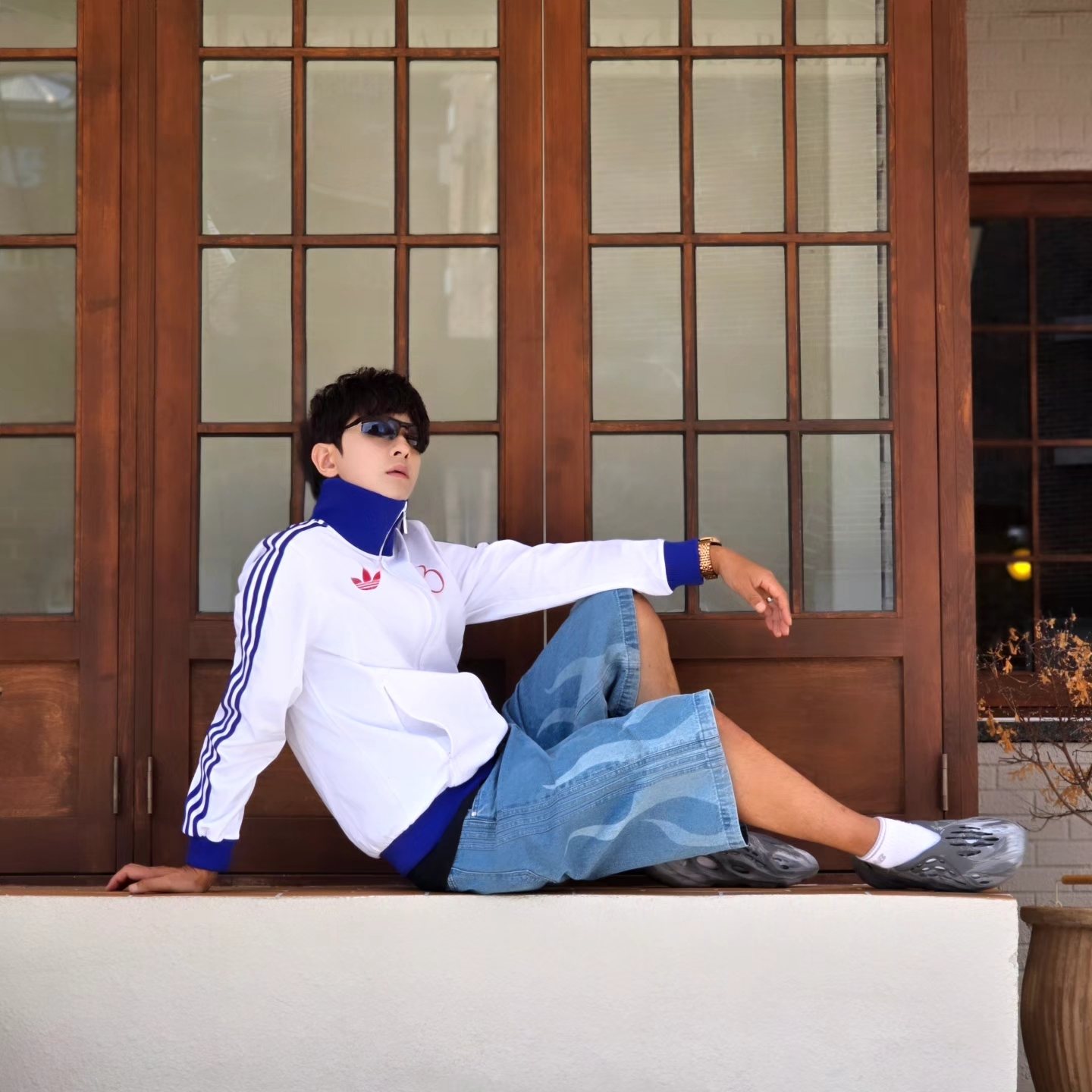 Adidas Jude Bellingham Sports Jacket White - US Sizing, Adidas Jude Bellingham Sports Jacket White - KR Sizing 착용 스타일 - 9