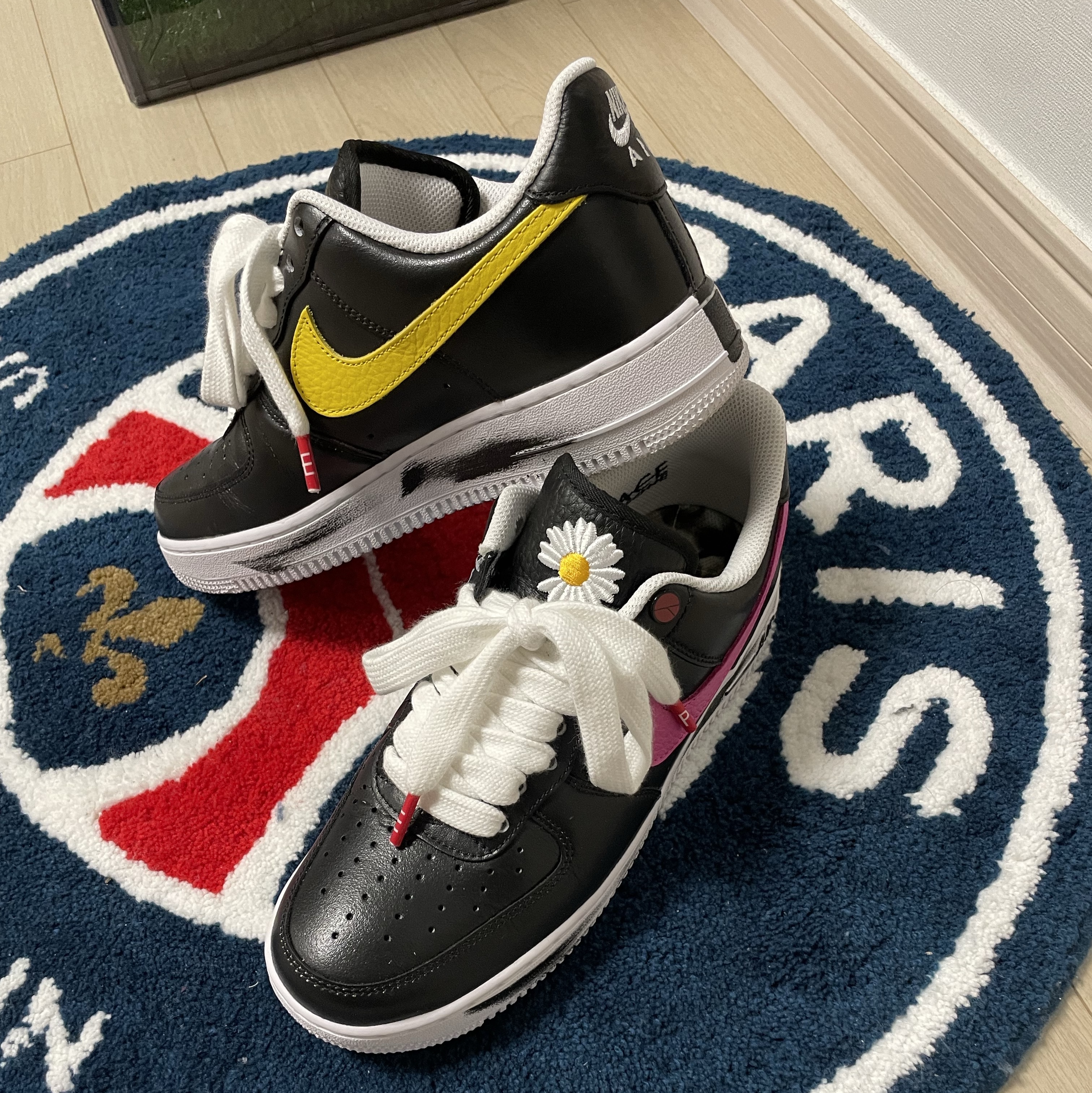 Nike x Peaceminusone Air Force 1 Low Para-Noise 3.0 Black and Multicolor 착용 스타일 - 2