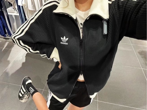 Adidas Waffle Beckenbauer Track Top Black - KR Sizing 착용 스타일