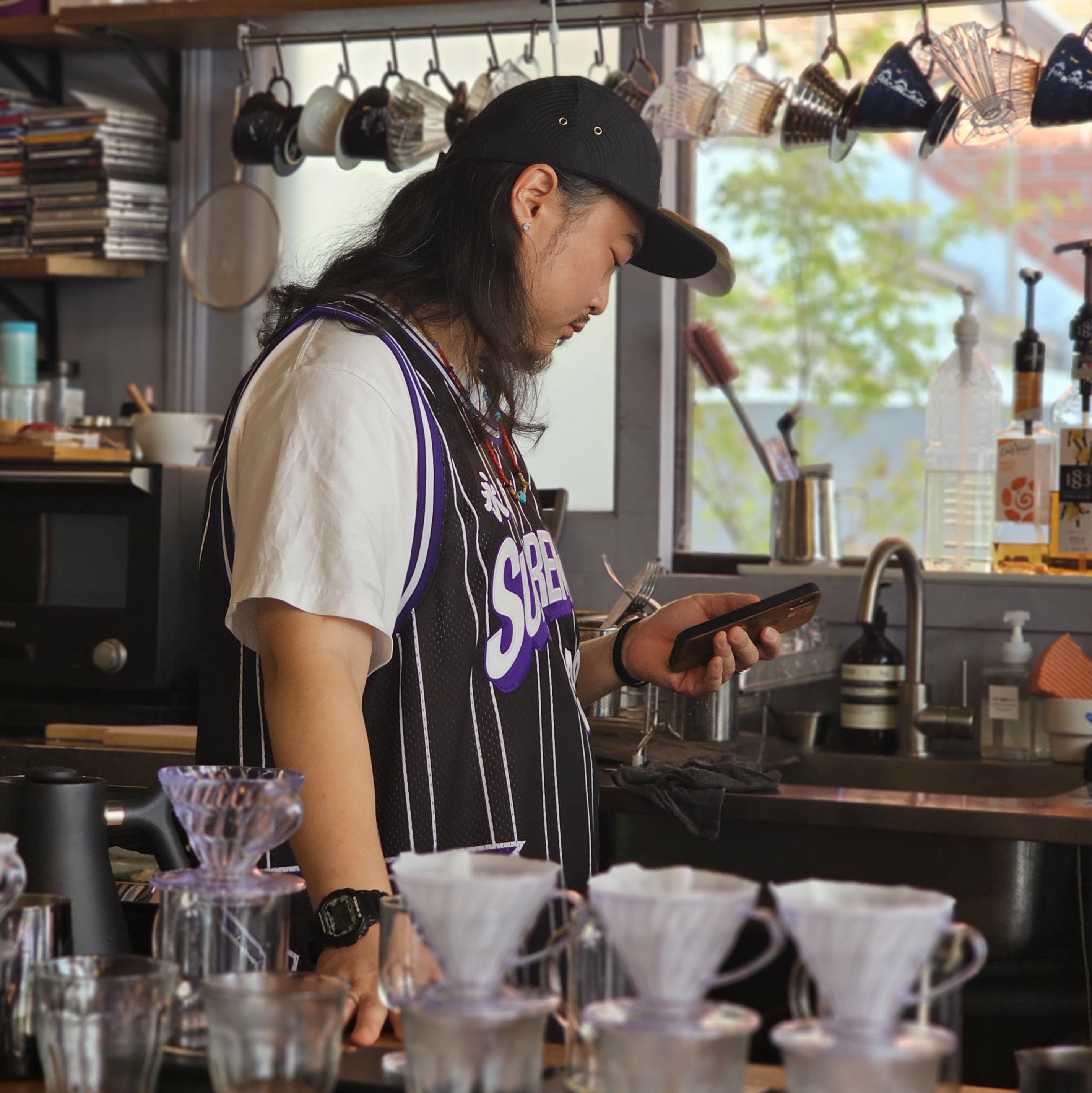 Supreme Star Basketball Jersey Black - 24SS 착용 스타일