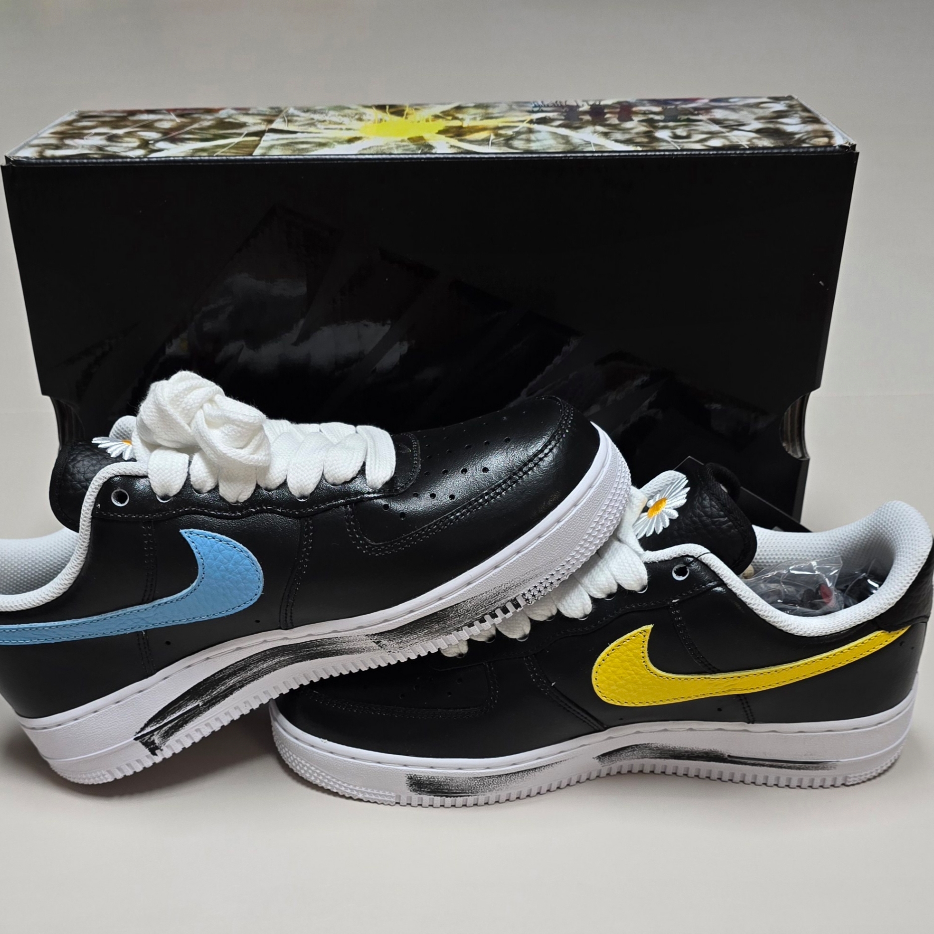 Nike x Peaceminusone Air Force 1 Low Para-Noise 3.0 Black and Multicolor 착용 스타일