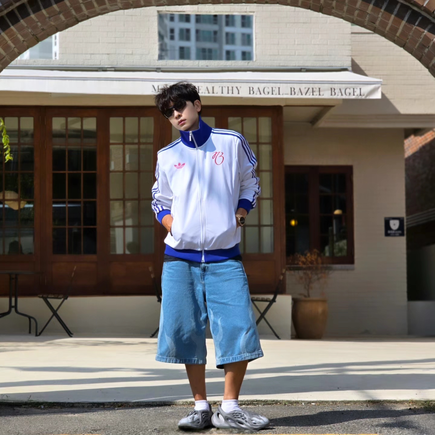 Adidas Jude Bellingham Sports Jacket White - US Sizing, Adidas Jude Bellingham Sports Jacket White - KR Sizing 착용 스타일 - 8