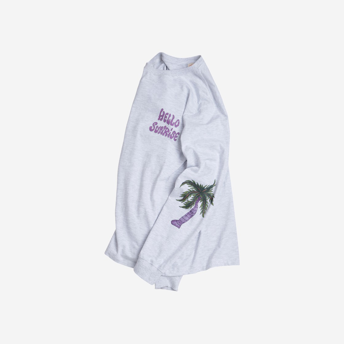 HS x Hank Palm Tree LS Tee_Light Gray 상세 이미지 3