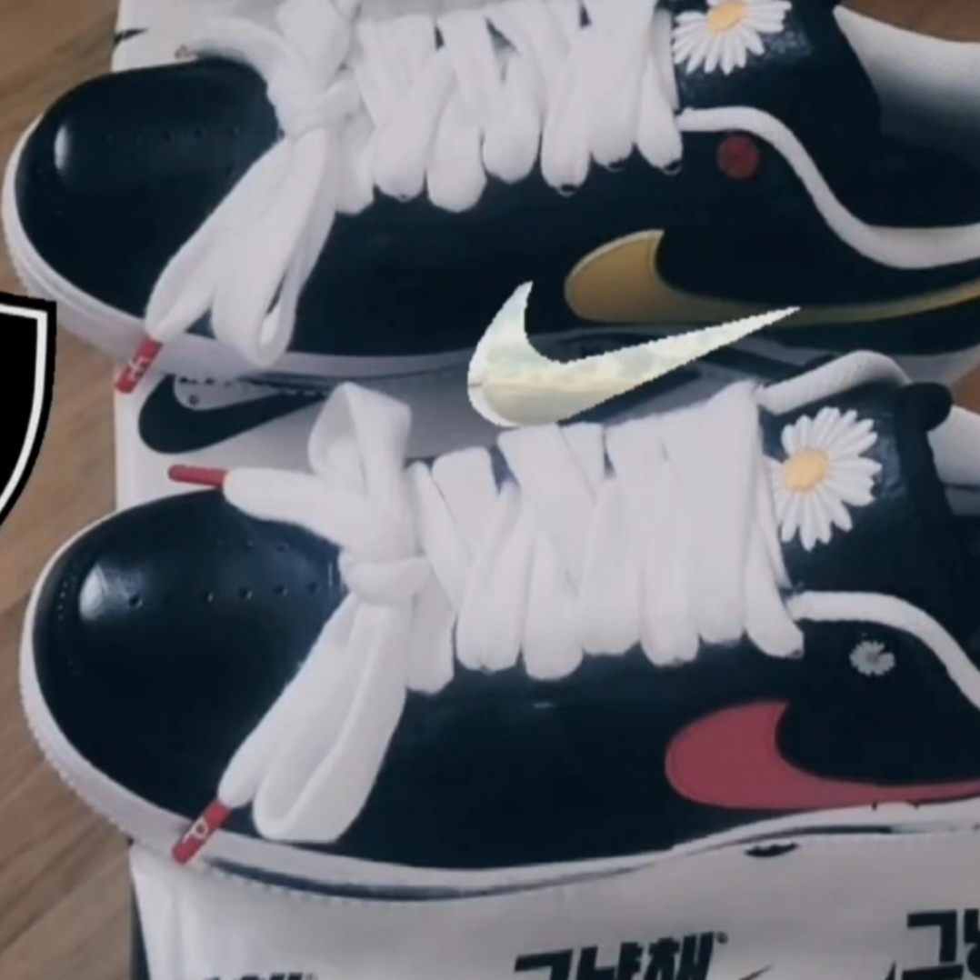 Nike x Peaceminusone Air Force 1 Low Para-Noise 3.0 Black and Multicolor 착용 스타일 - 3