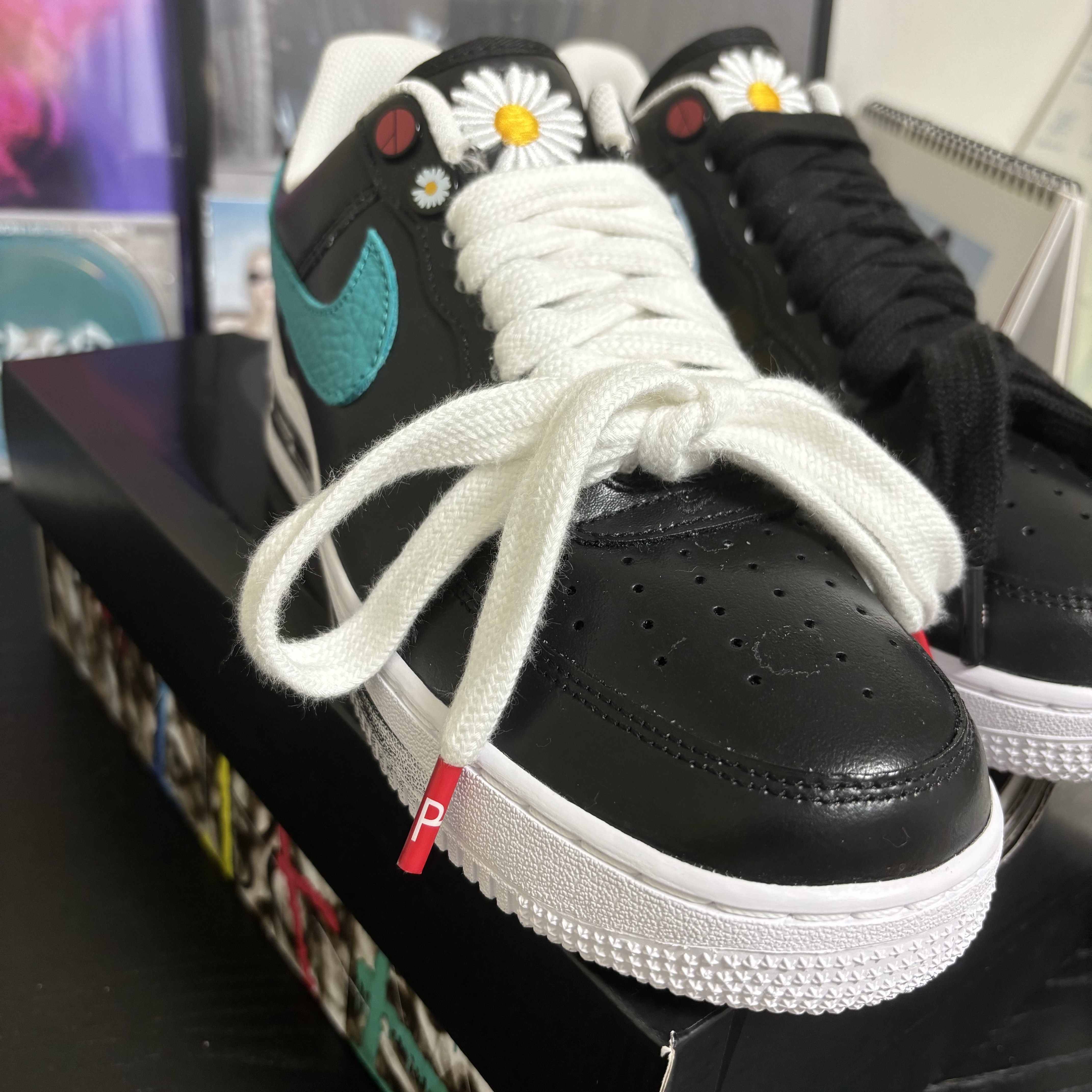 Nike x Peaceminusone Air Force 1 Low Para-Noise 3.0 Black and Multicolor 착용 스타일 - 1
