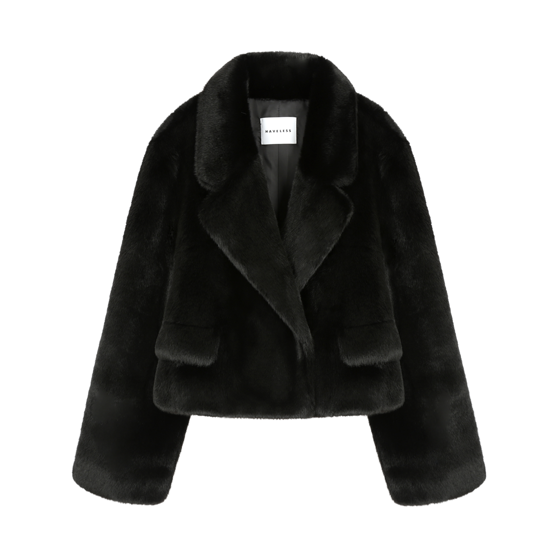 Haveless Sally Faux Fur Jacket Black 상세 이미지 1