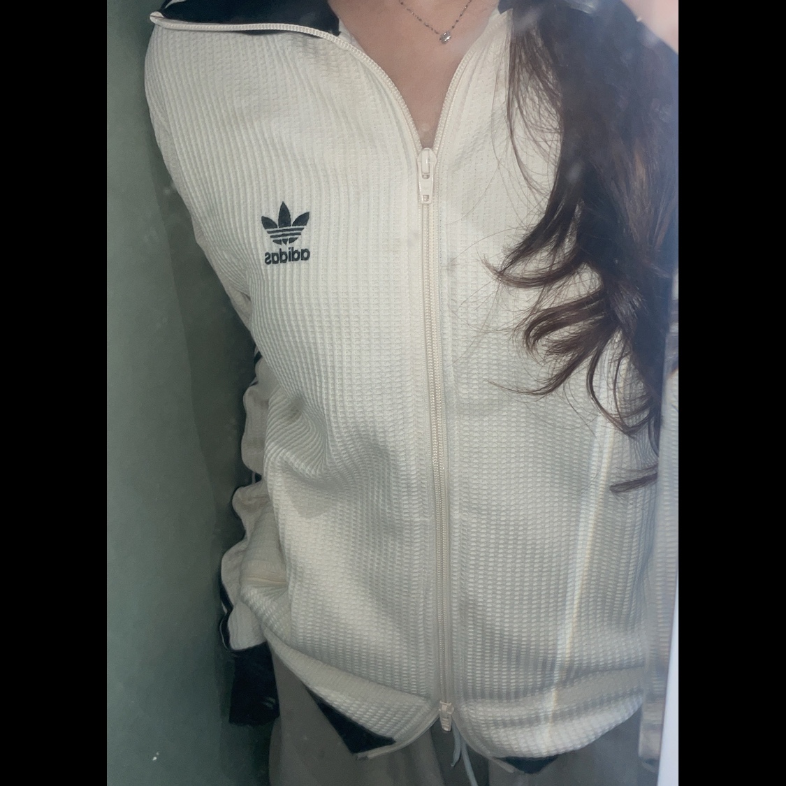 Adidas Waffle Beckenbauer Track Top Wonder White - KR Sizing 착용 스타일 - 2