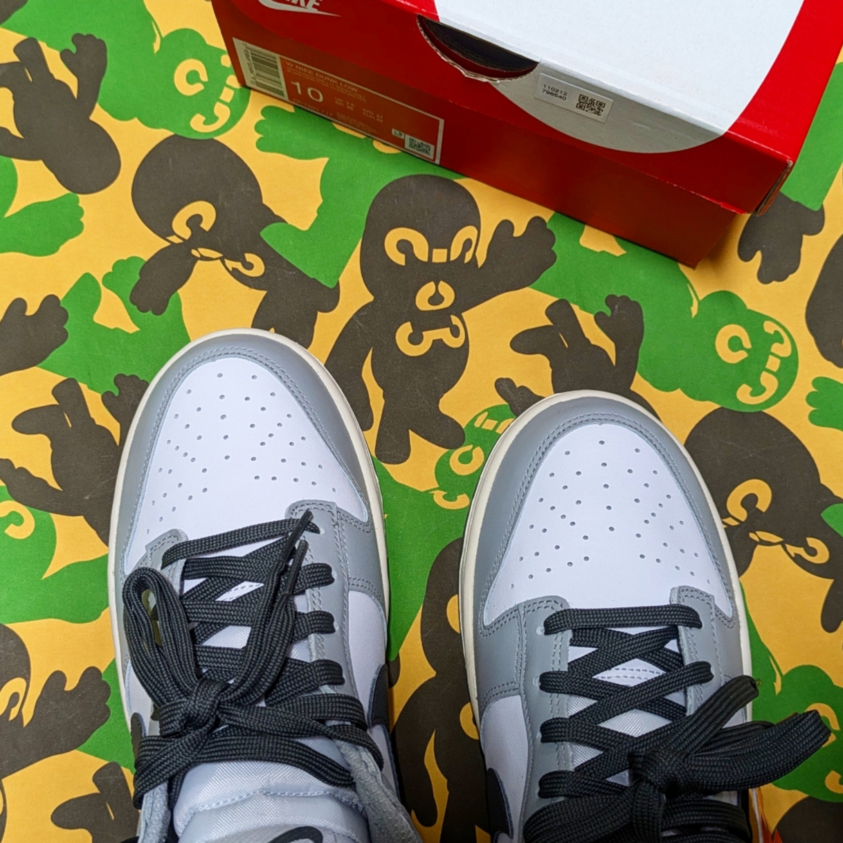 (W) Nike Dunk Low Light Smoke Grey 착용 스타일 - 4