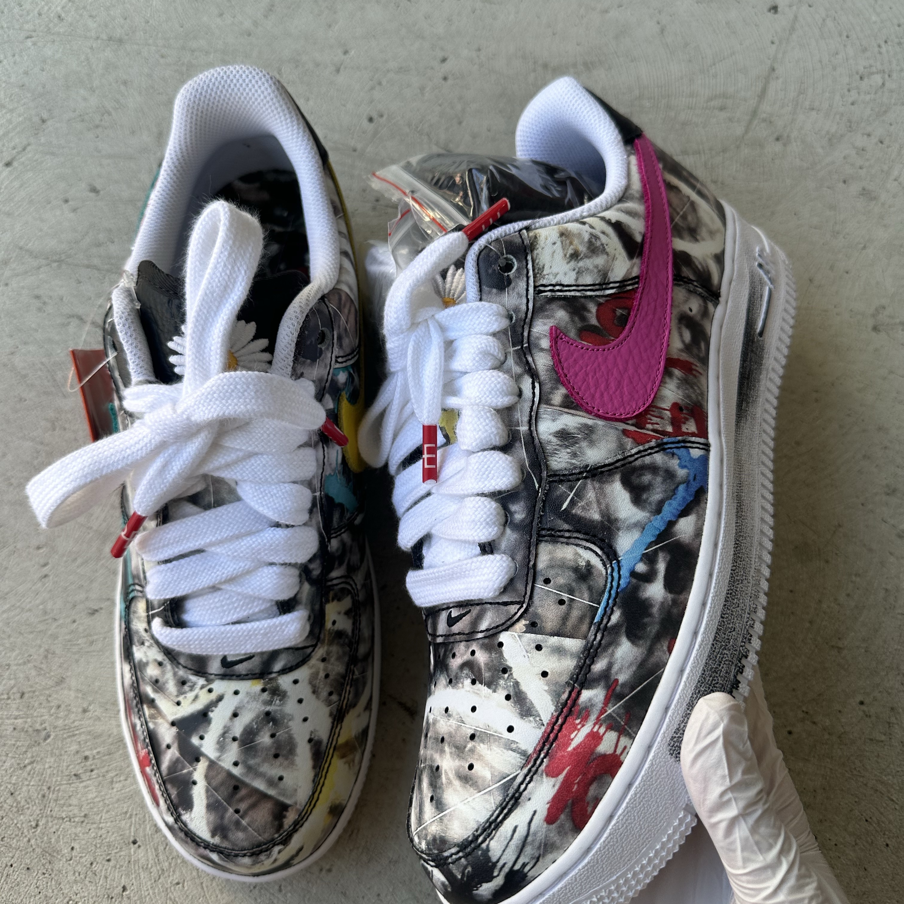 Nike x Peaceminusone Air Force 1 Low Para-Noise 3.0 Black and Multicolor 착용 스타일 - 2