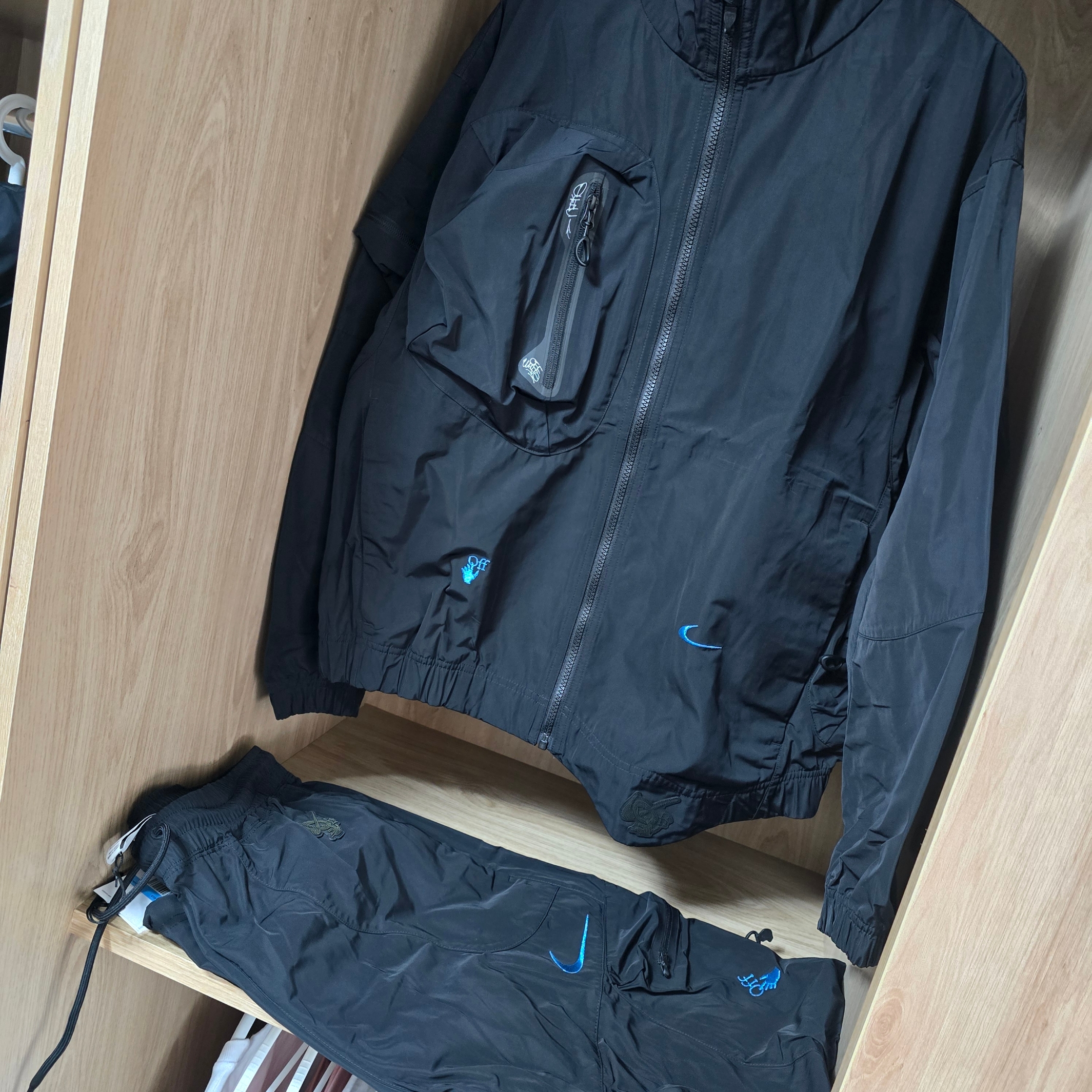 Nike x Off-White NRG Track Suit Black - Asia 착용 스타일 - 5