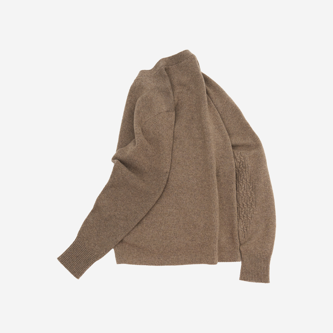 자고류 홀가먼트 헨리넥 니트 베이지(Jagoryu Wholegarment Henley Neck Knit Beige) - 2