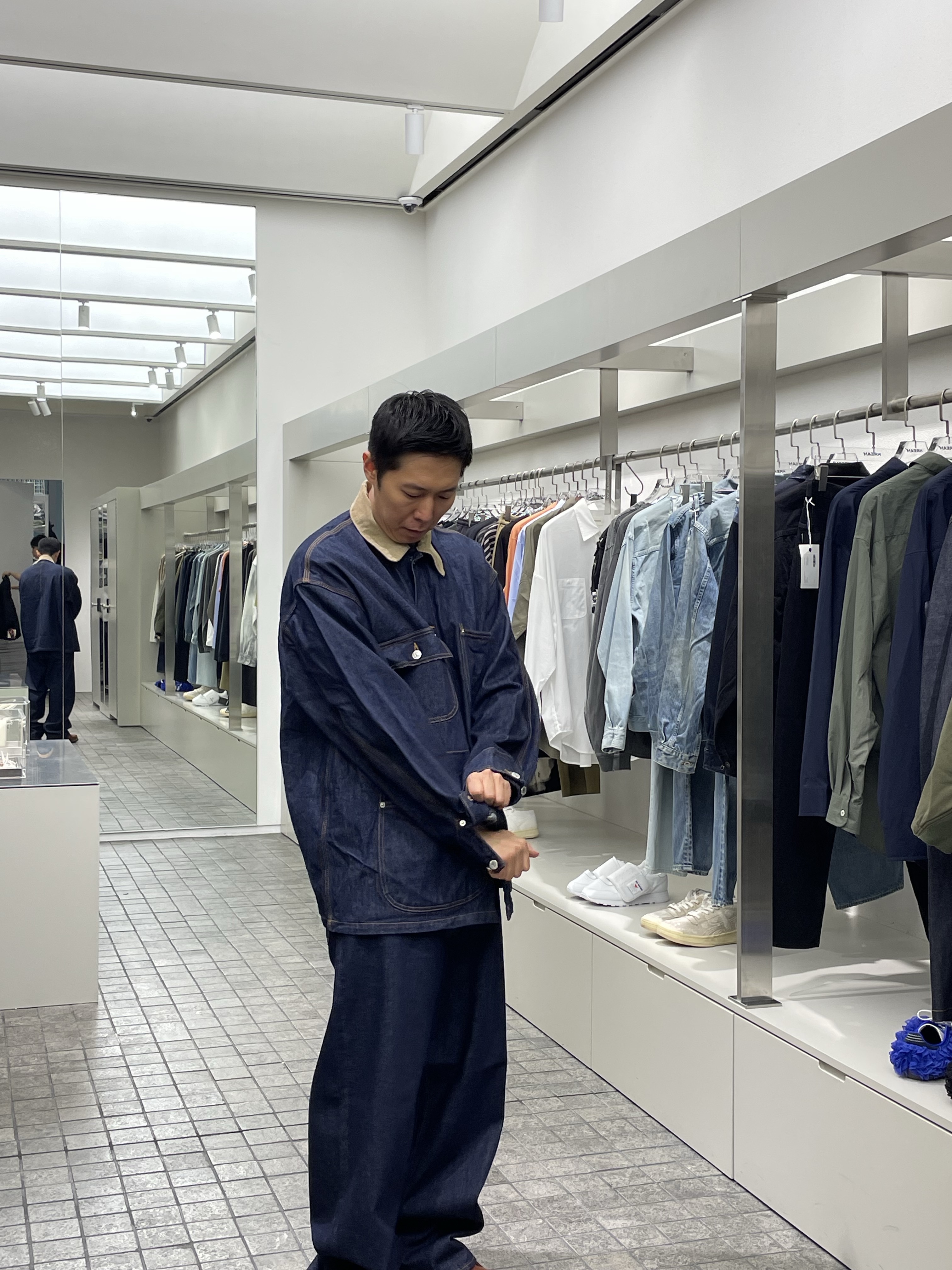 Orslow Relax Fit Coverall One Wash - 24FW, Orslow Super Dad's Denim Pants One Wash - 24FW 착용 스타일 - 3