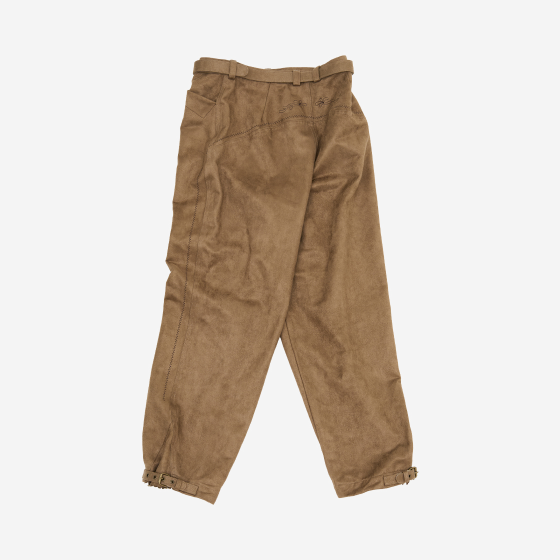 자고류 엠보더리 스웨이드 팬츠 베이지(Jagoryu Embroidery Suede Pants Beige) - 2