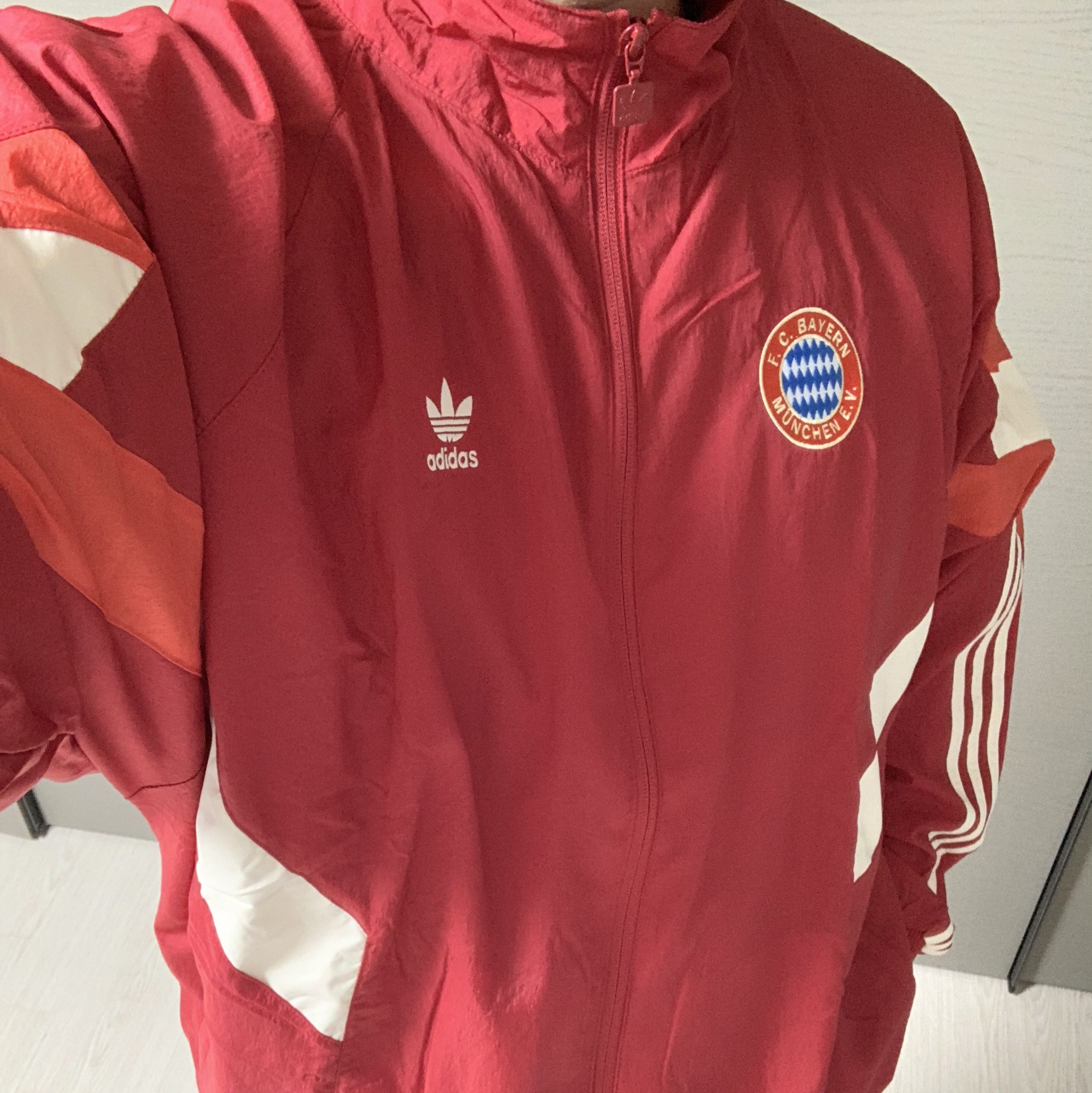 Adidas Bayern Munchen Originals Track Top Active Maroon - KR Sizing 착용 스타일 - 2