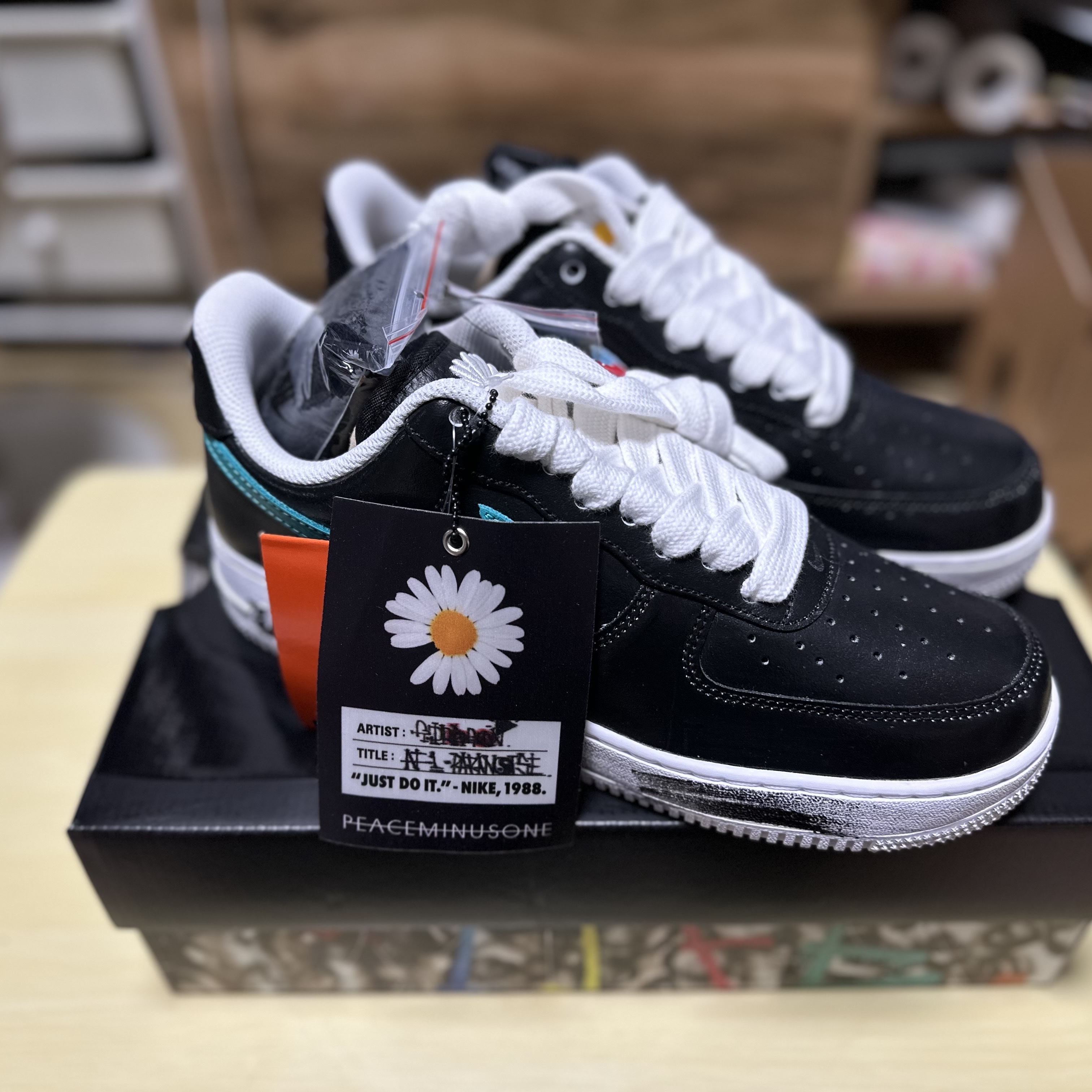 Nike x Peaceminusone Air Force 1 Low Para-Noise 3.0 Black and Multicolor 착용 스타일 - 1