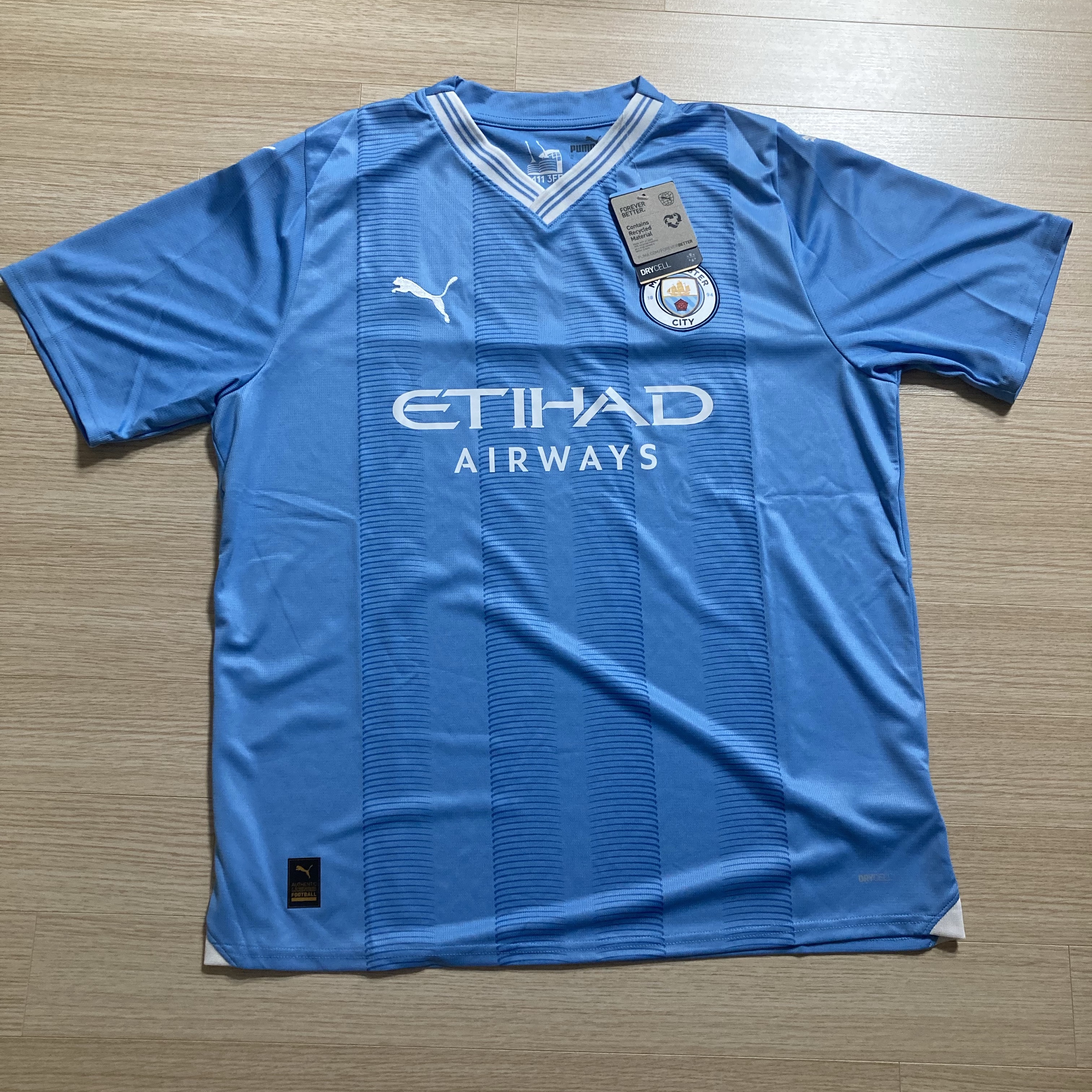 Puma Manchester City 2023/24 Home Jersey Team Light Blue (Non Marking Ver.) 착용 스타일 - 2