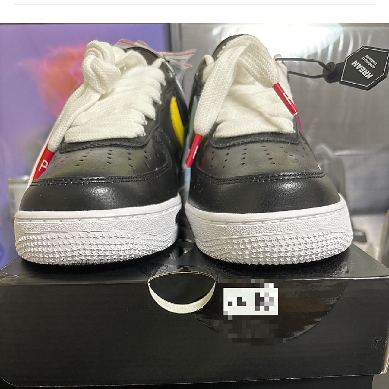Nike x Peaceminusone Air Force 1 Low Para-Noise 3.0 Black and Multicolor 착용 스타일 - 2