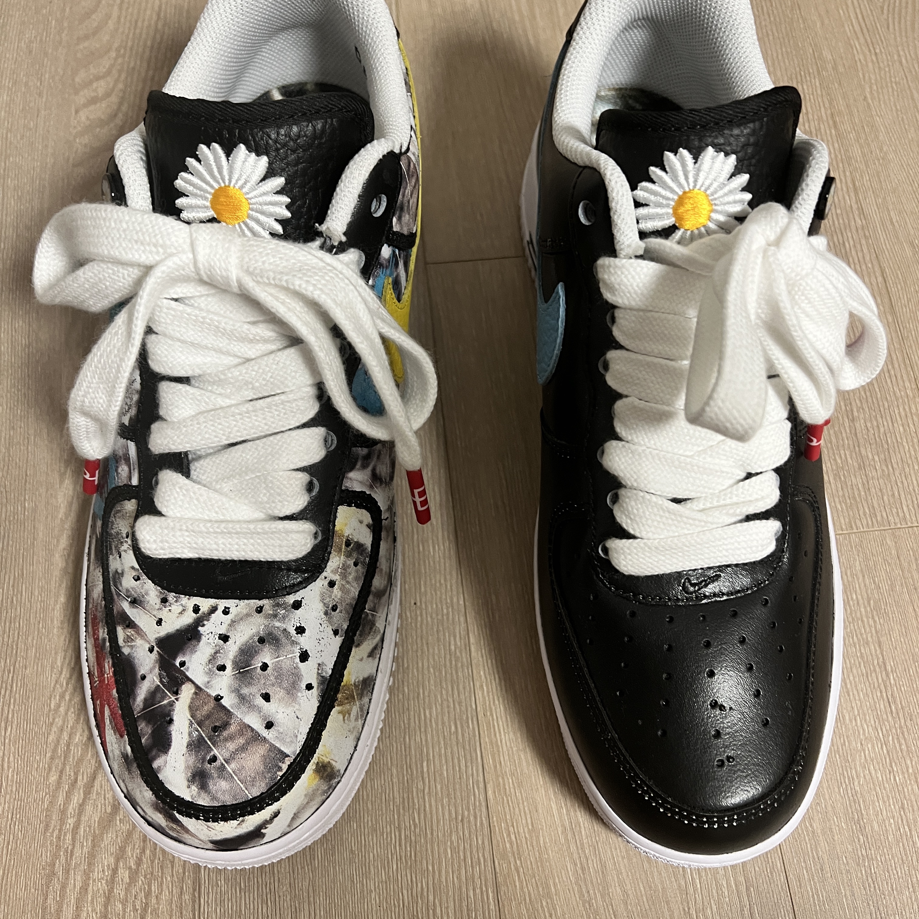 Nike x Peaceminusone Air Force 1 Low Para-Noise 3.0 Black and Multicolor 착용 스타일 - 1