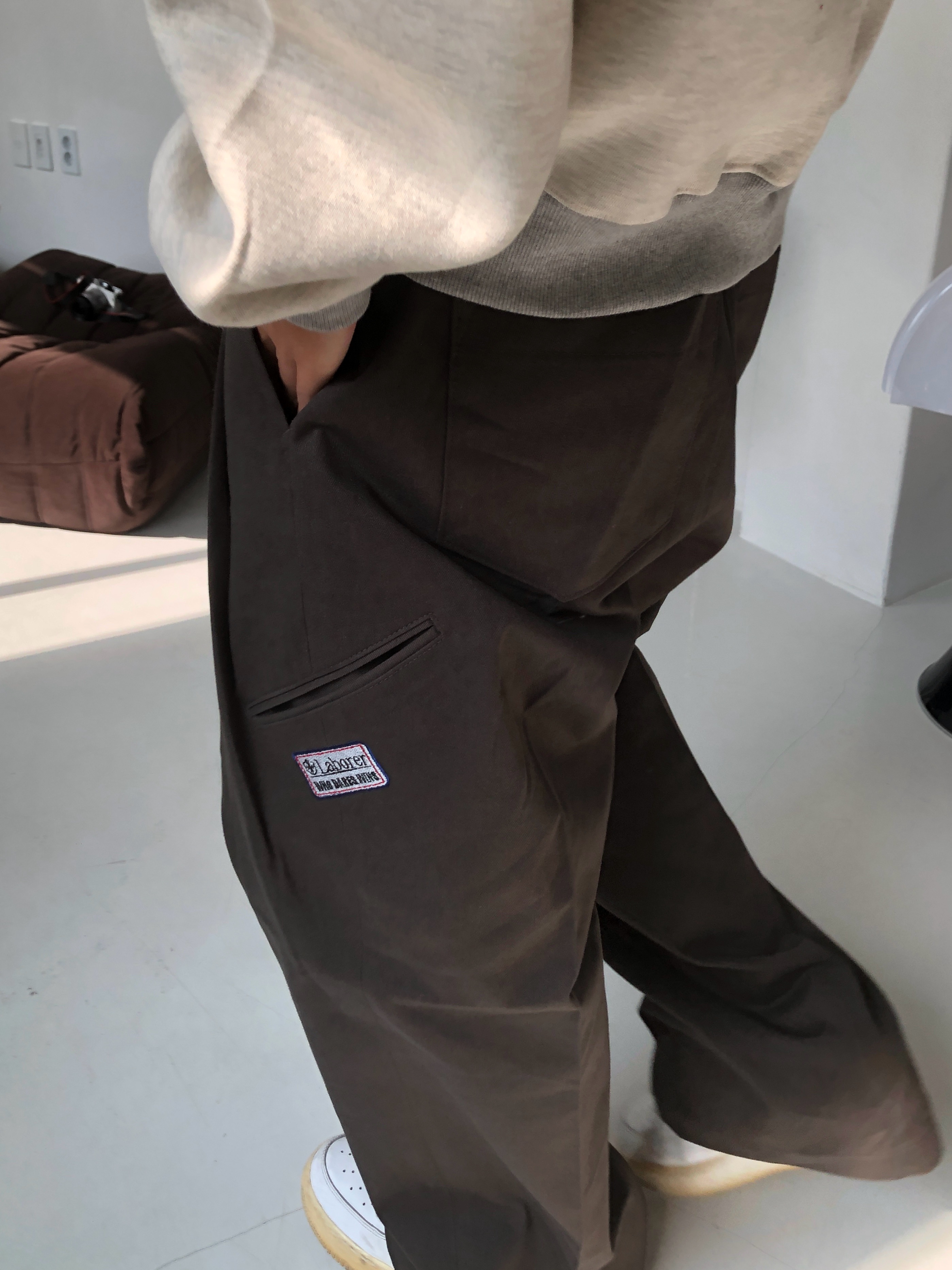 Supreme Washed Chino Twill Camp Cap Natural - 24SS, Nike Air Force 1 '07 Low White 착용 스타일 - 8