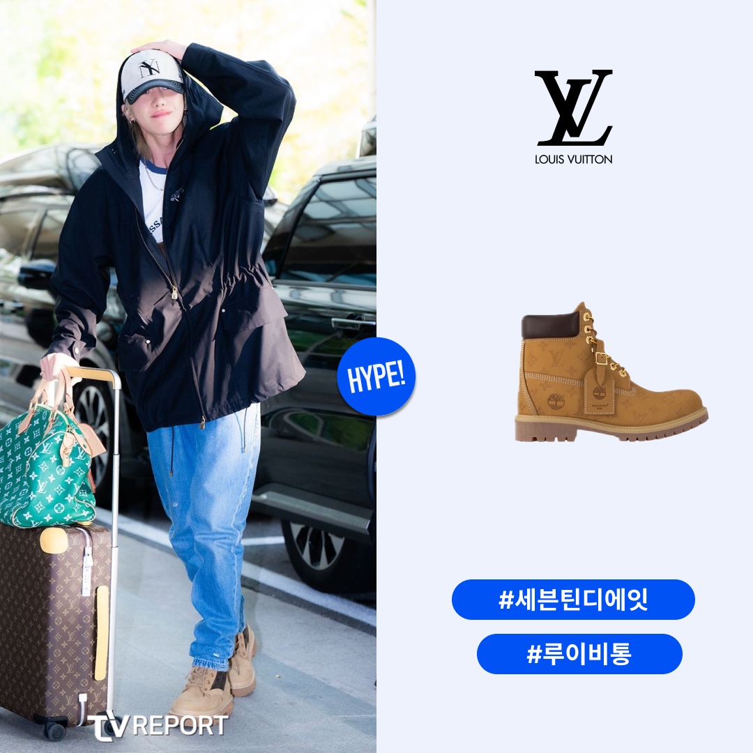 Louis Vuitton x Timberland 6 Inch Ankle Boot Beige 착용 스타일 - 1