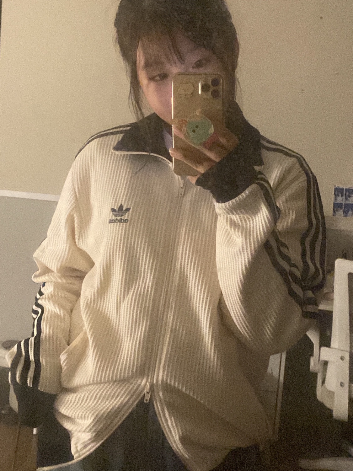 Adidas Waffle Beckenbauer Track Top Wonder White - KR Sizing 착용 스타일
