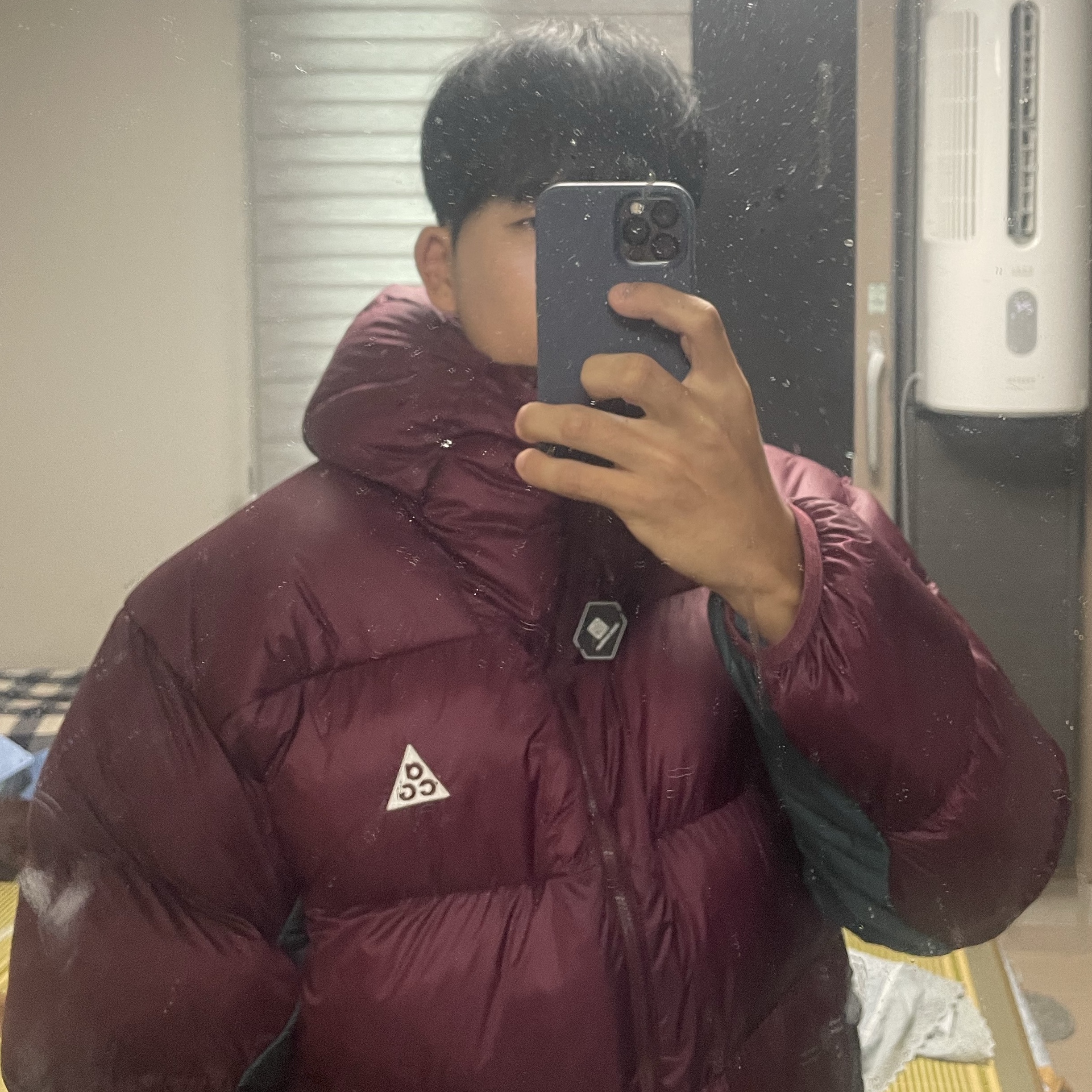 Nike ACG Therma-Fit ADV Lunar Lake Puffer Jacket Night Maroon - Asia 착용 스타일