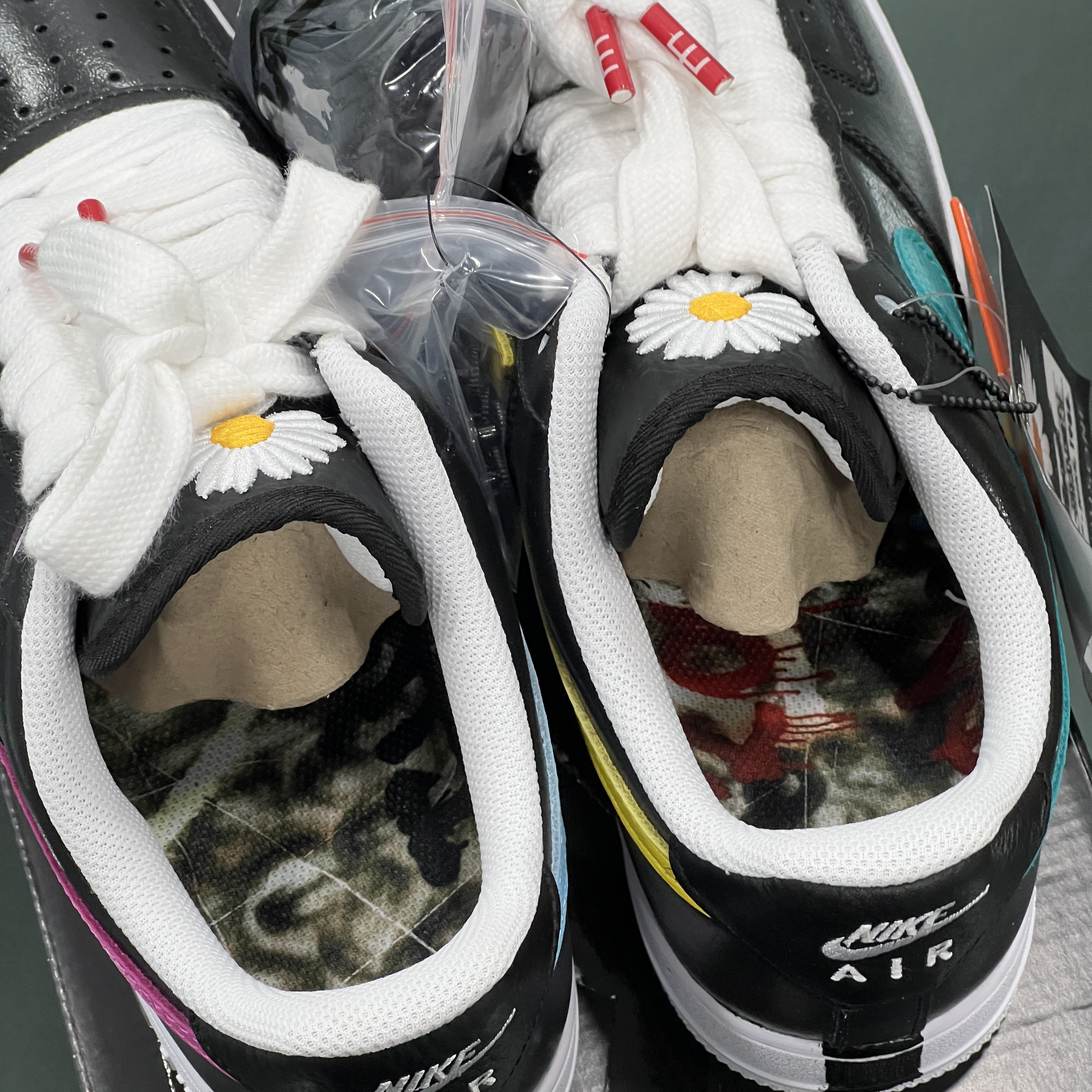Nike x Peaceminusone Air Force 1 Low Para-Noise 3.0 Black and Multicolor 착용 스타일 - 5
