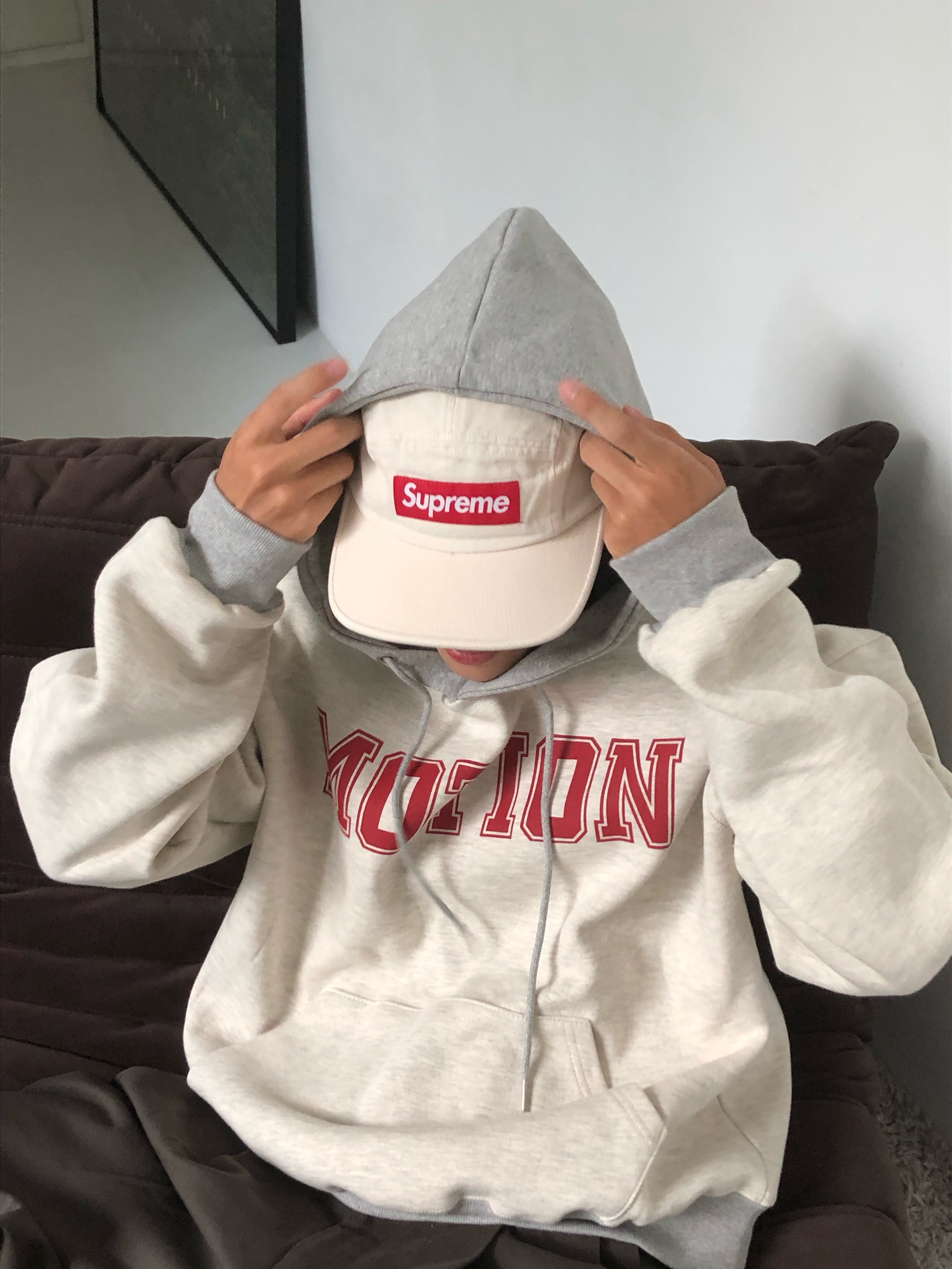 Supreme Washed Chino Twill Camp Cap Natural - 24SS, Nike Air Force 1 '07 Low White 착용 스타일 - 5