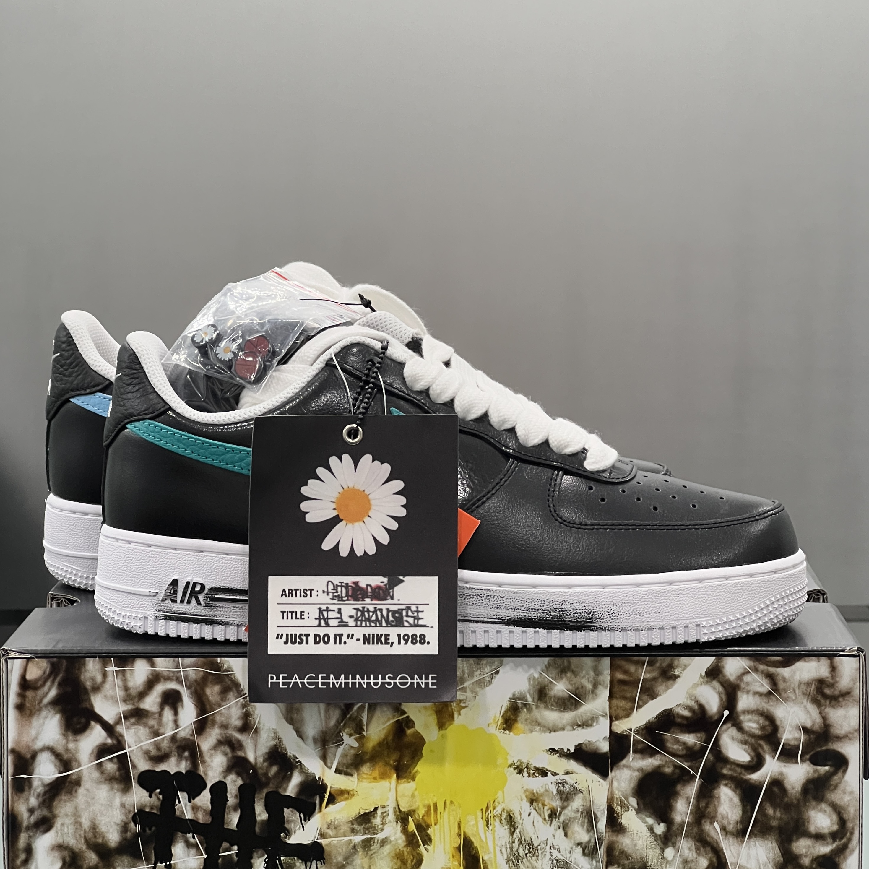 Nike x Peaceminusone Air Force 1 Low Para-Noise 3.0 Black and Multicolor 착용 스타일 - 1