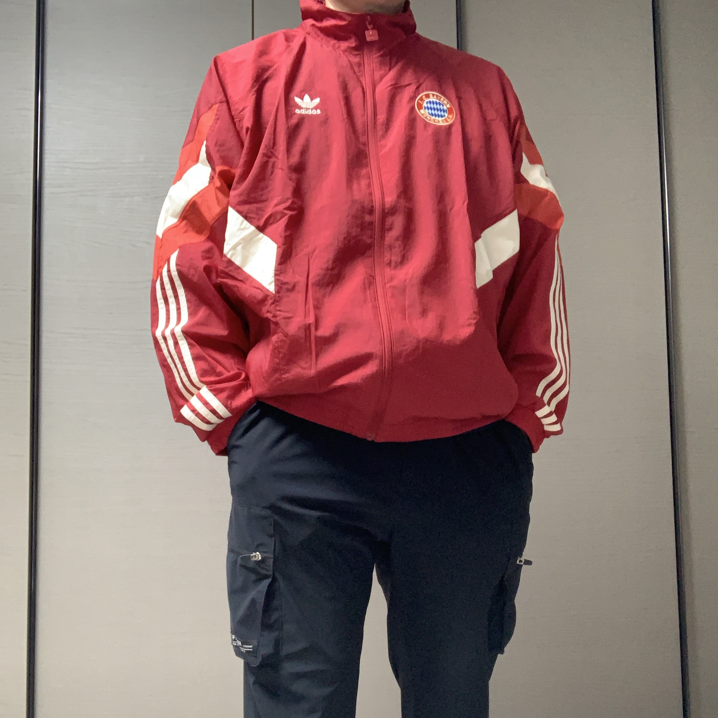 Adidas Bayern Munchen Originals Track Top Active Maroon - KR Sizing 착용 스타일 - 1