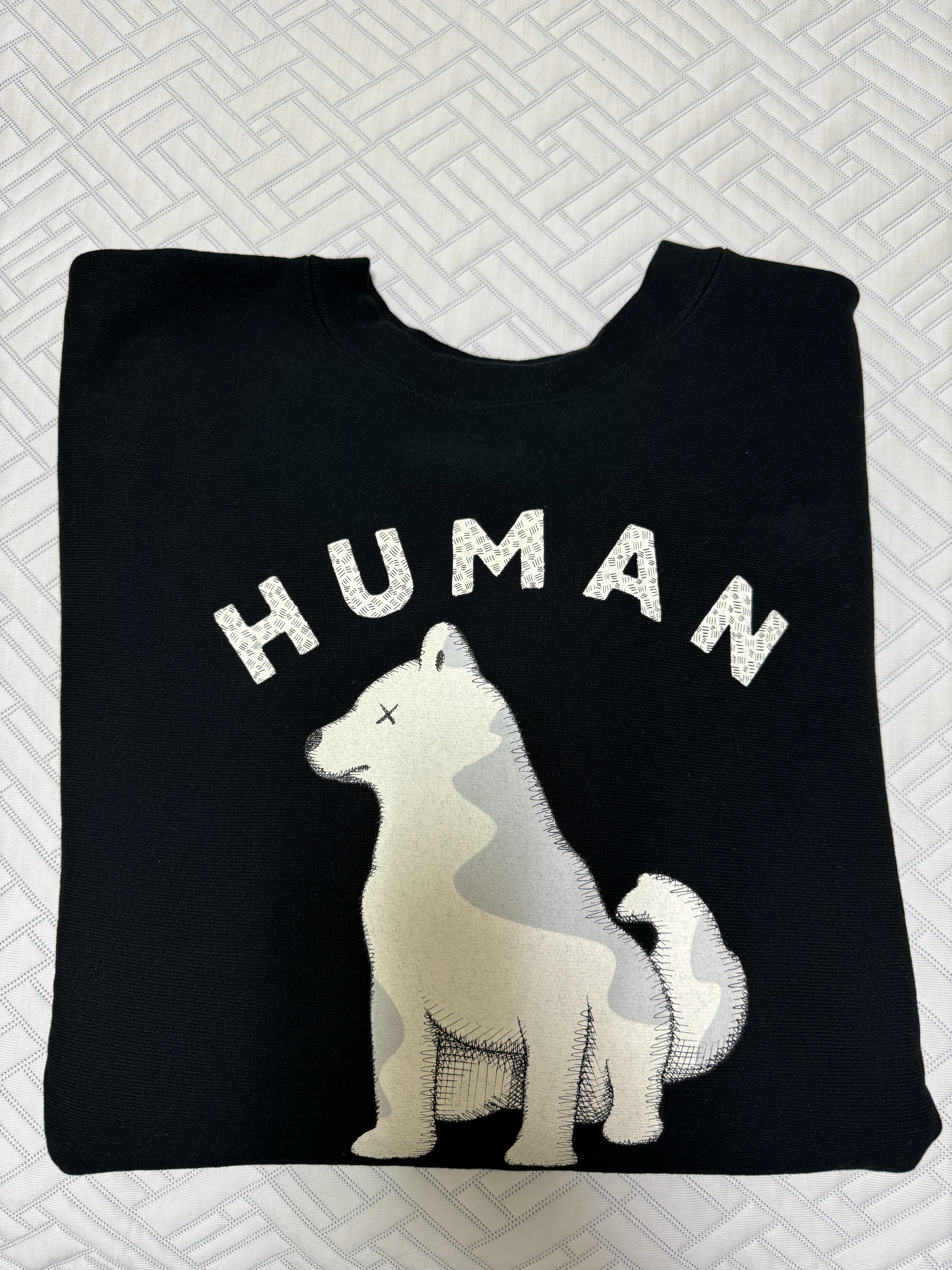 Human Made x Kaws Sweatshirt #2 Black - Seoul Store Exclusive 착용 스타일