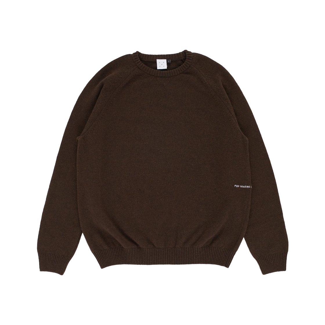팝 트레이딩 컴퍼니 엘보우 니티드 크루넥 델리시오소 - 24FW(Pop Trading Company Elbow Knitted Crewneck Delicioso - 24FW)