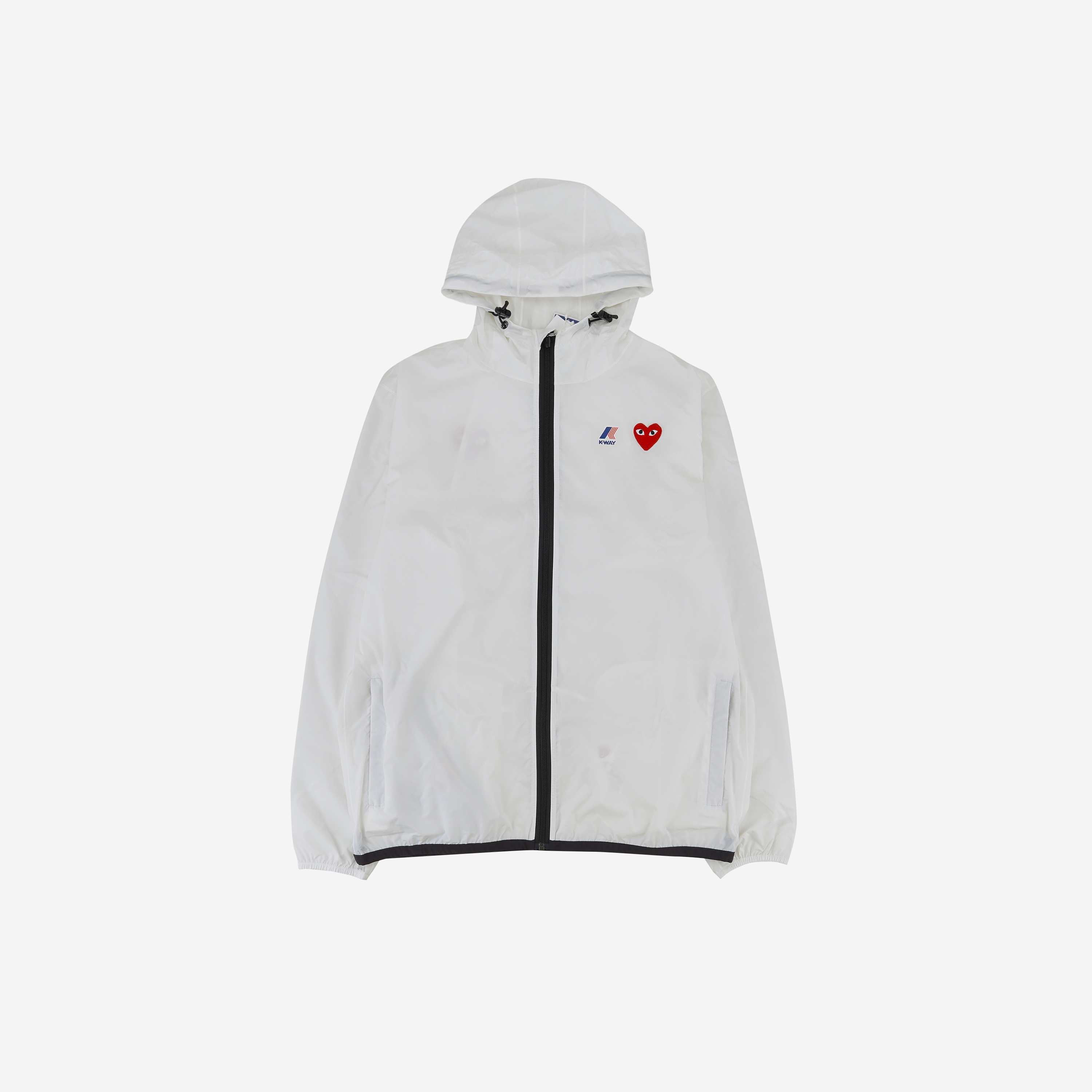 Play Comme des Garcons x K-Way Full Zip Jacket White