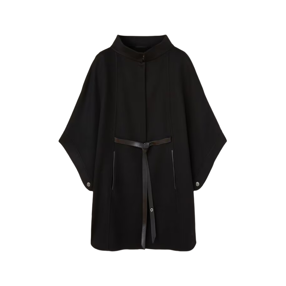 (W) Loro Piana Salzburg Cape Black 상세 이미지 1